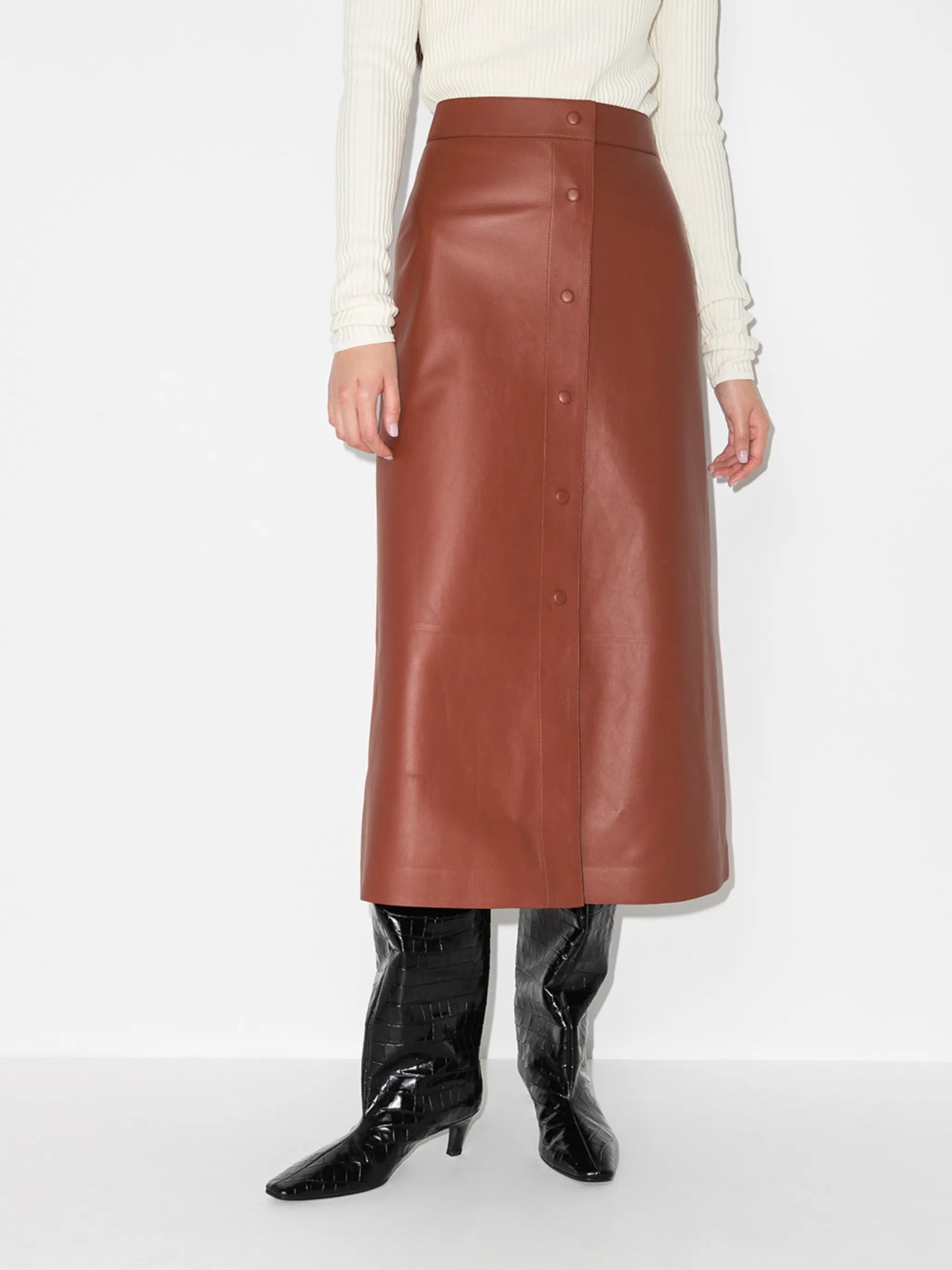A-line mid-length skirt