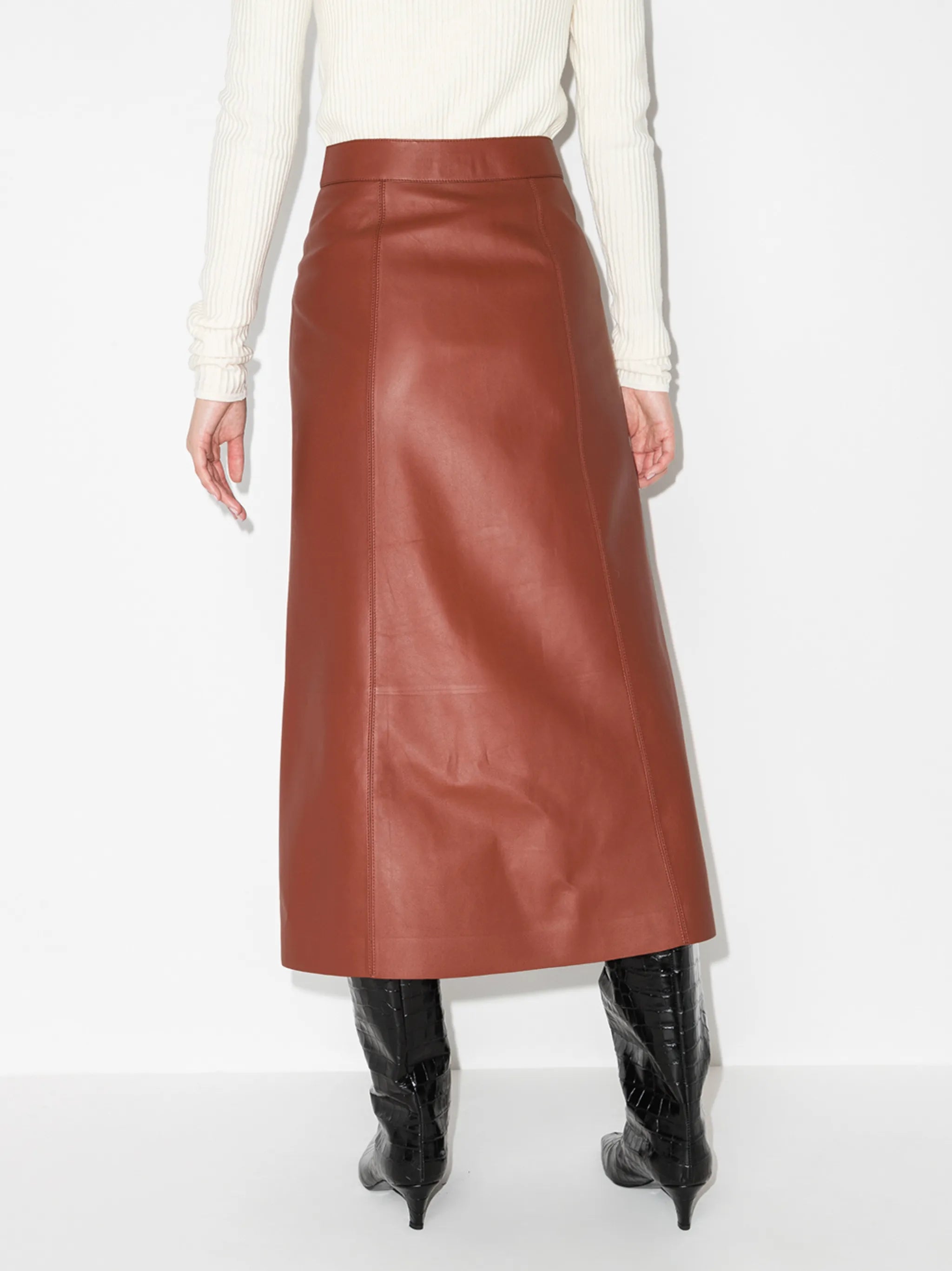 A-line mid-length skirt