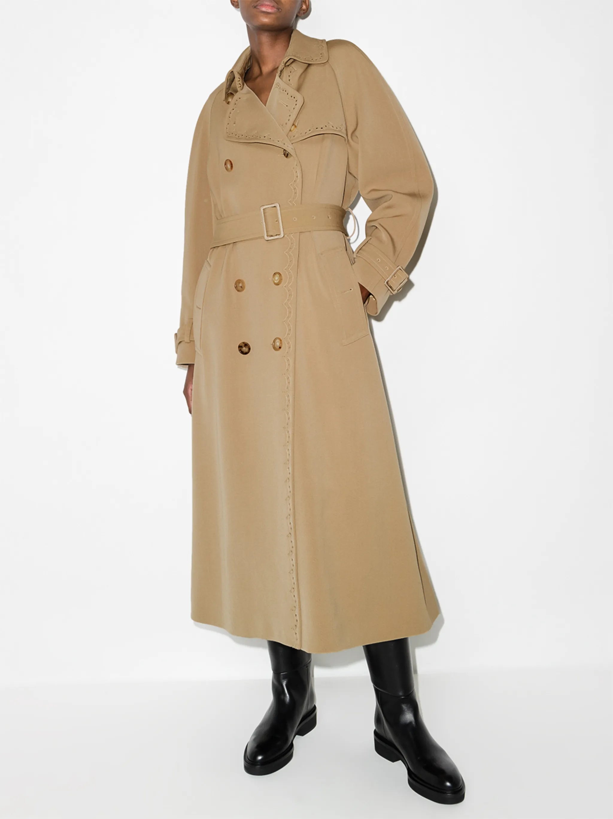broderie anglaise trench coat