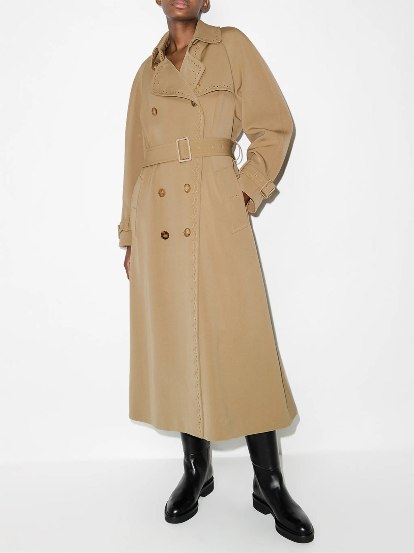 broderie anglaise trench coat