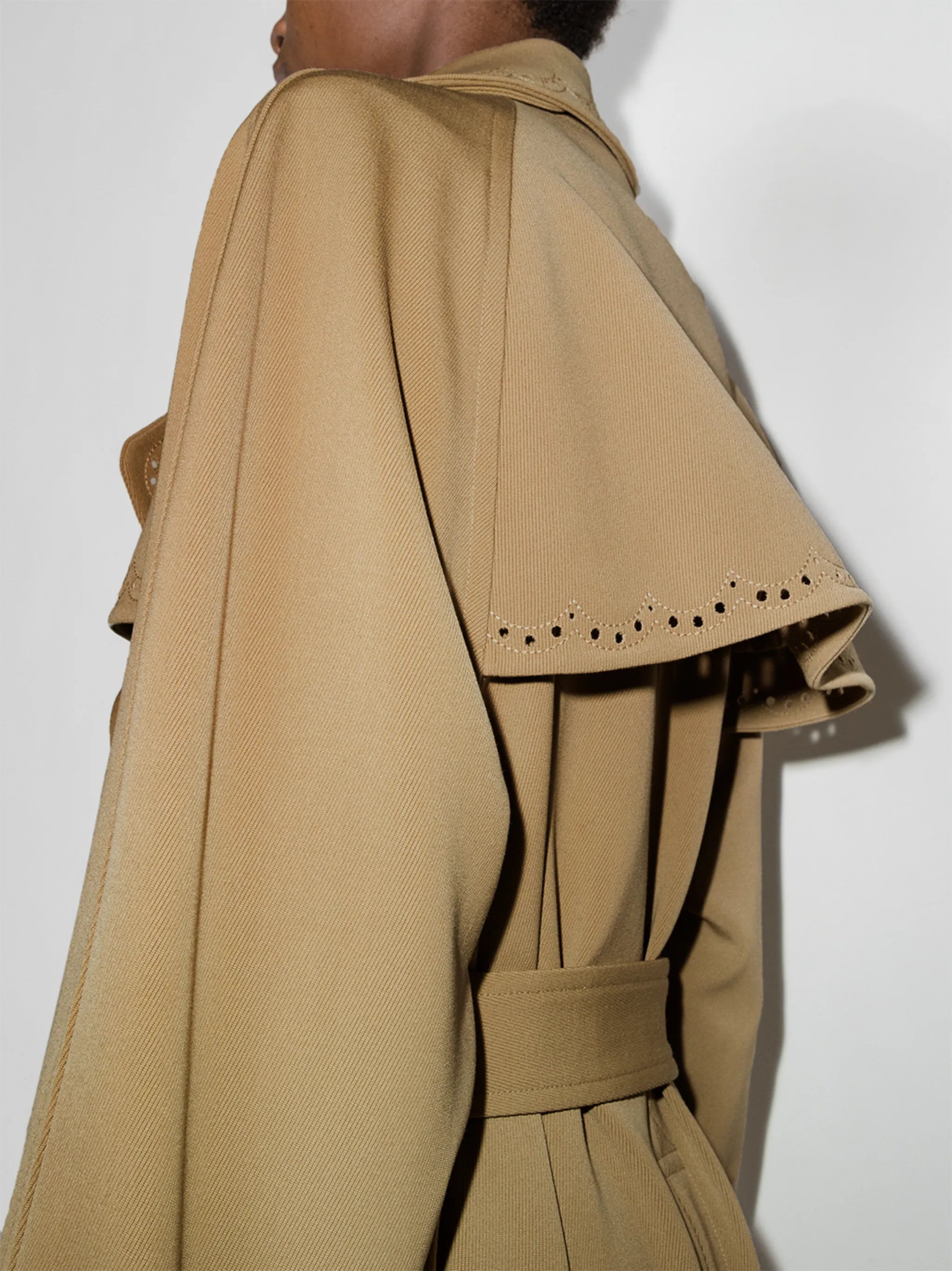 broderie anglaise trench coat