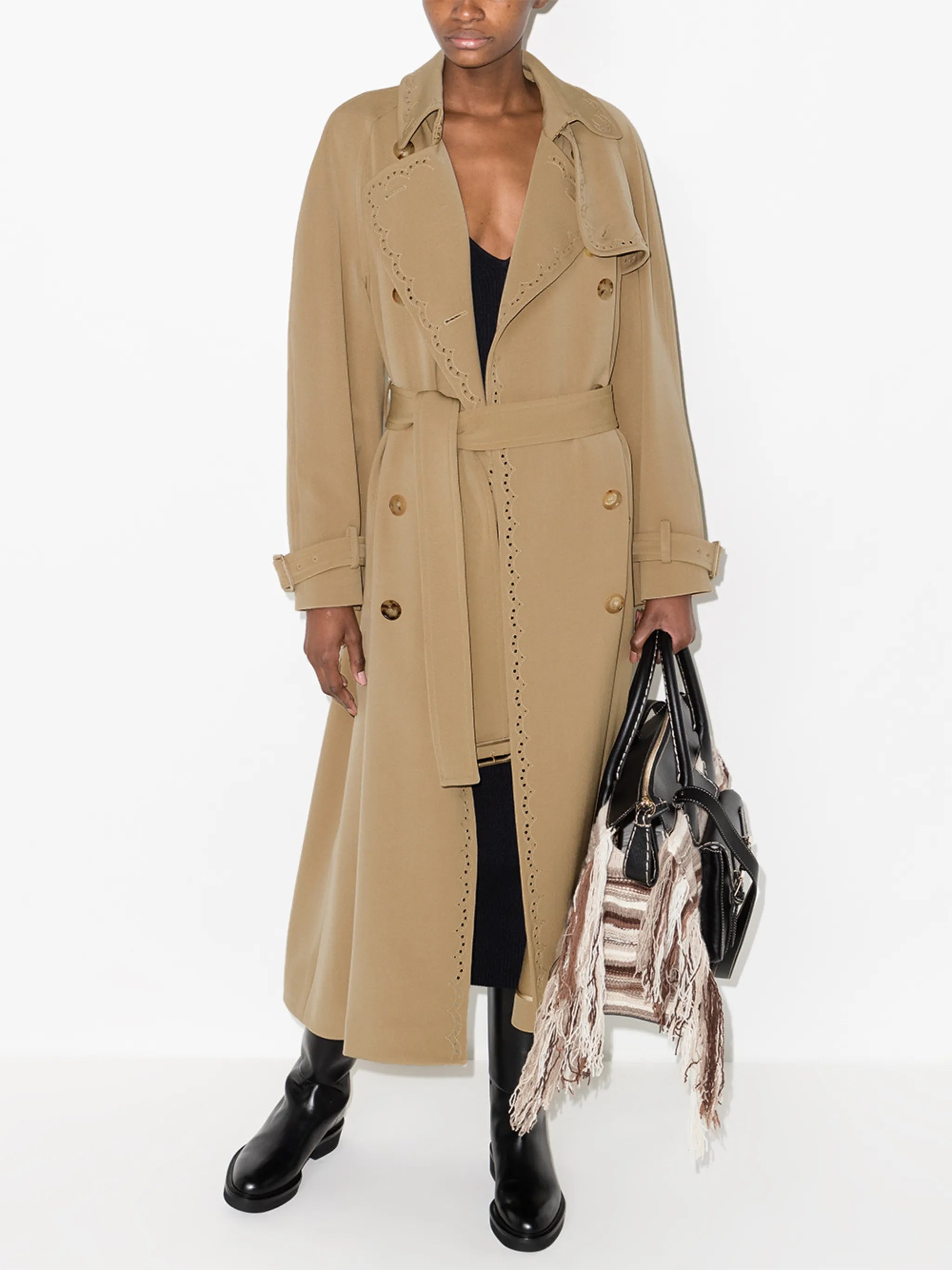 broderie anglaise trench coat