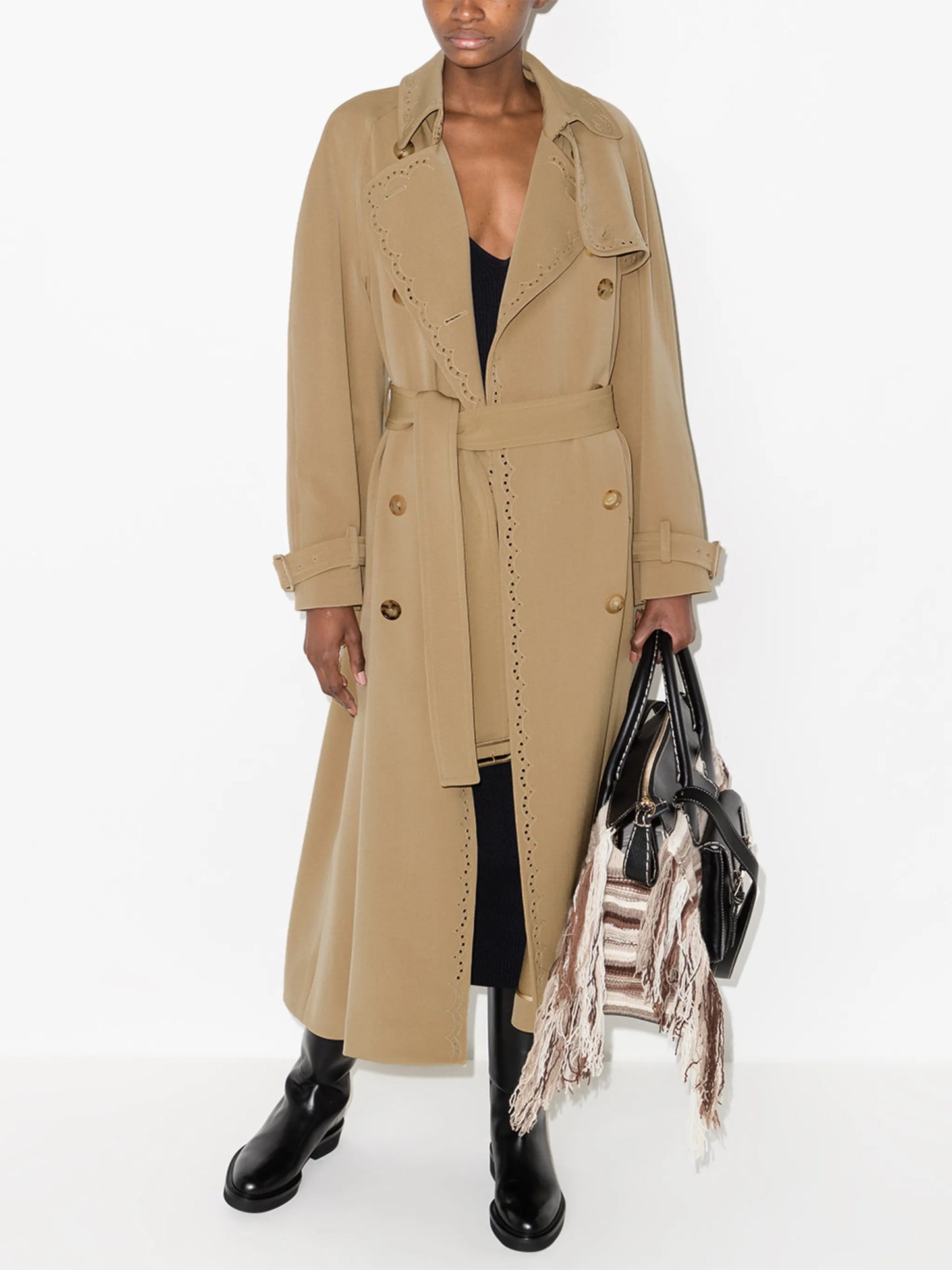 broderie anglaise trench coat