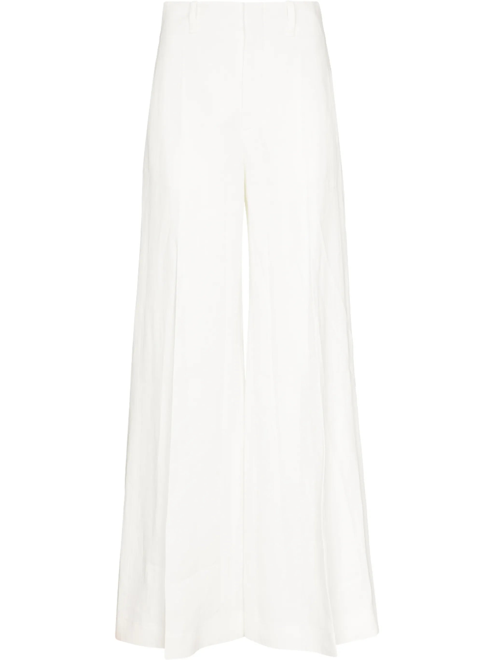wide-leg linen trousers