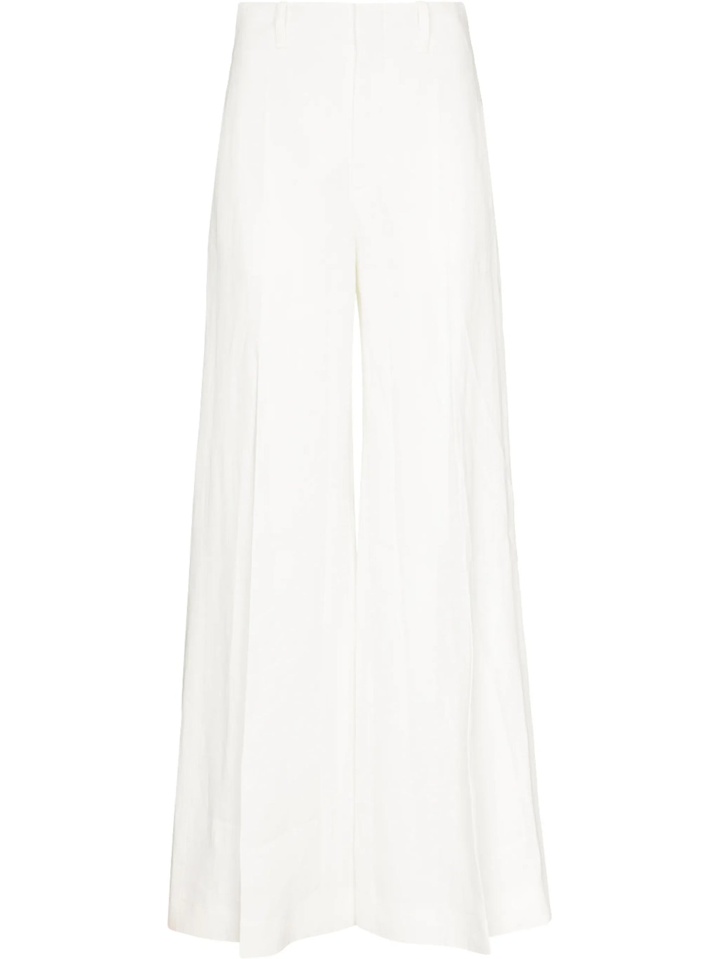 wide-leg linen trousers