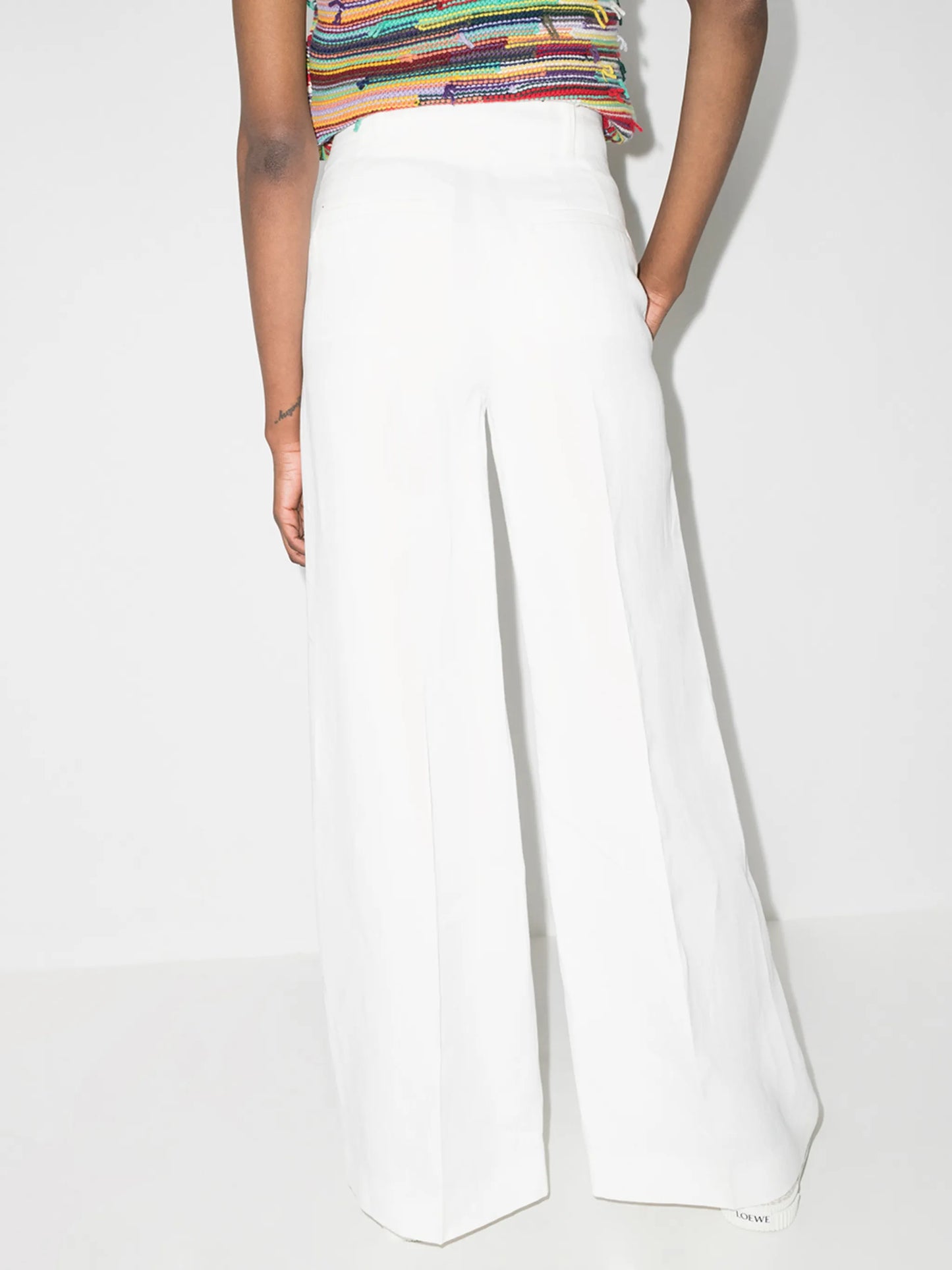 wide-leg linen trousers