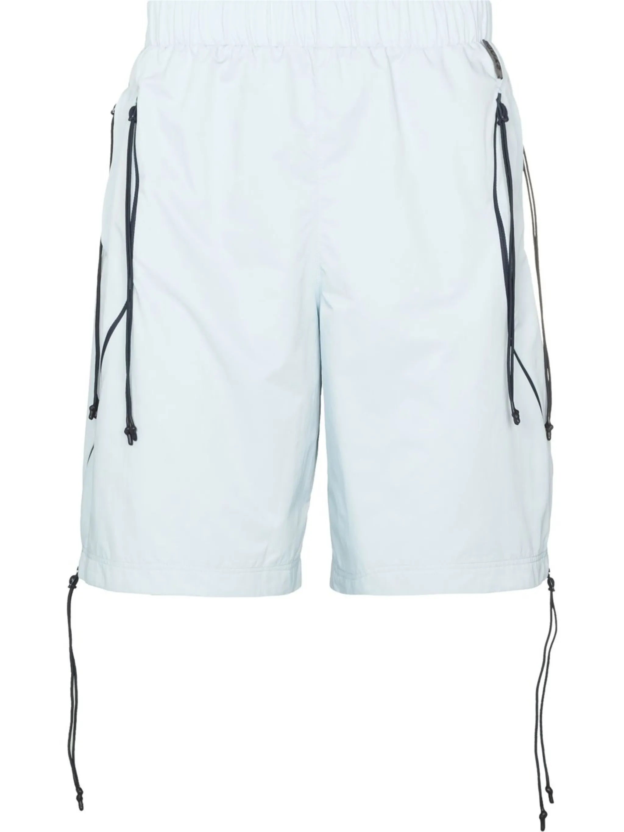 elasticated-waist zipped track shorts