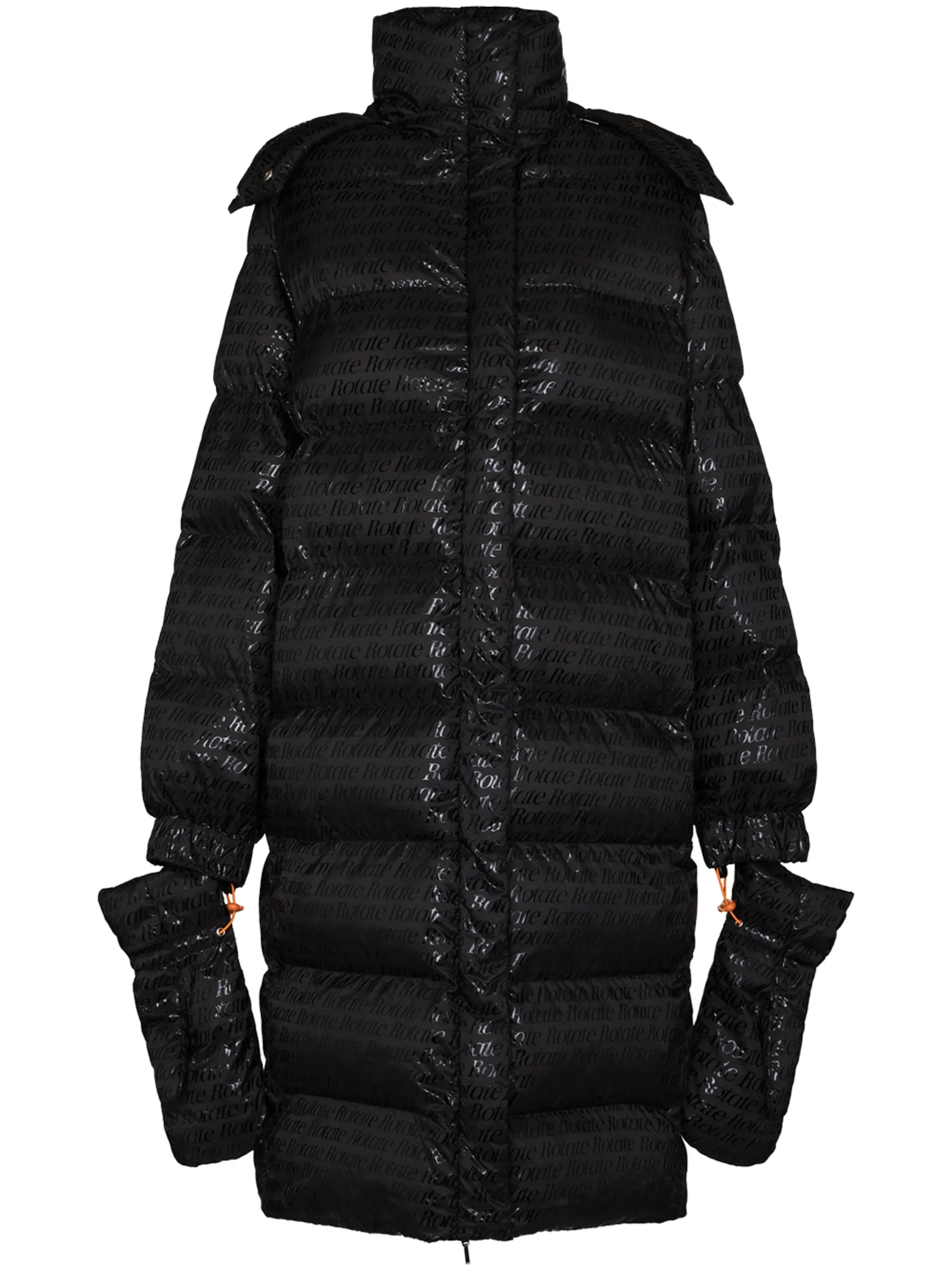 Tina logo-print puffer coat