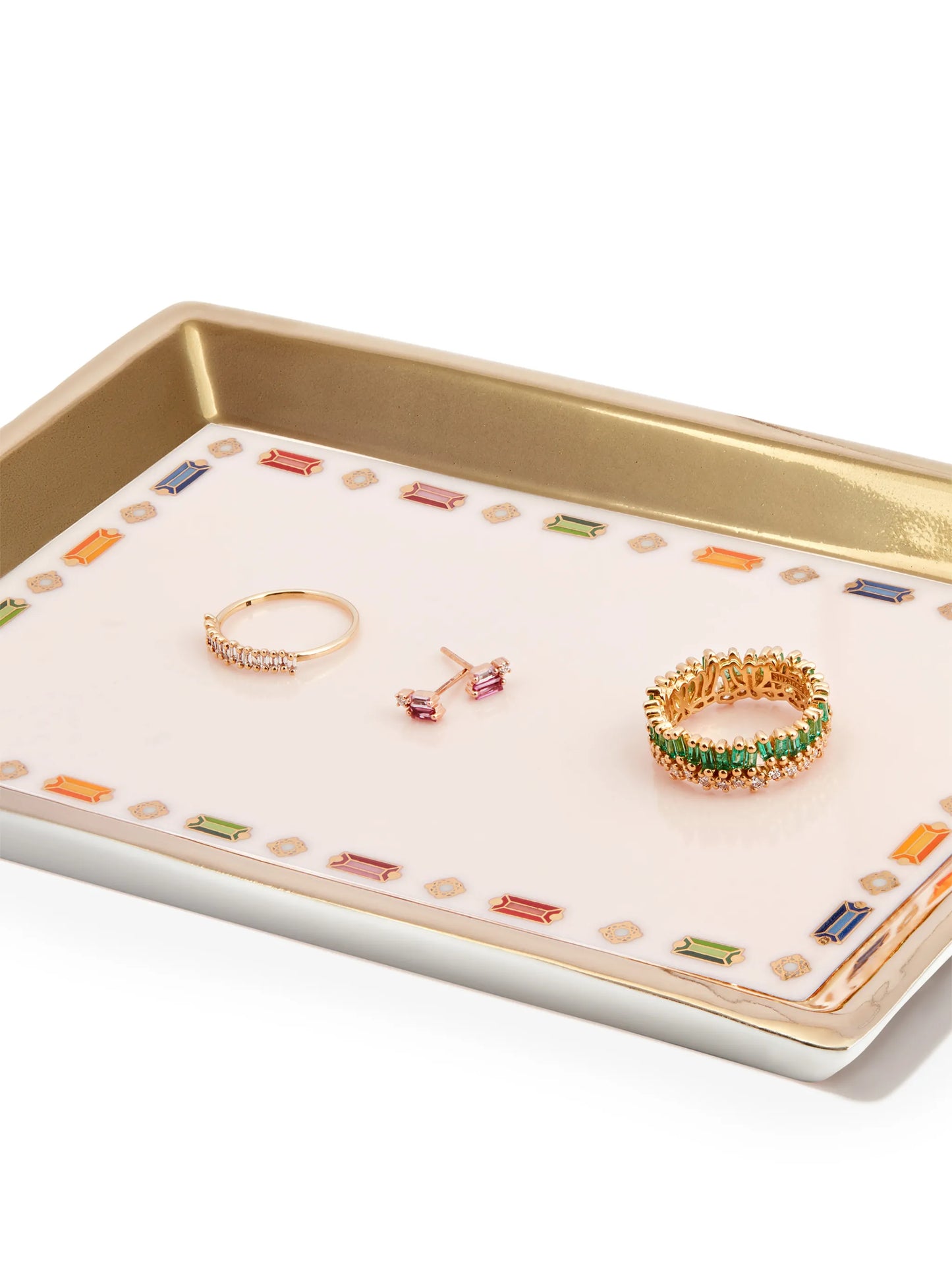 jewel-print porcelain tray
