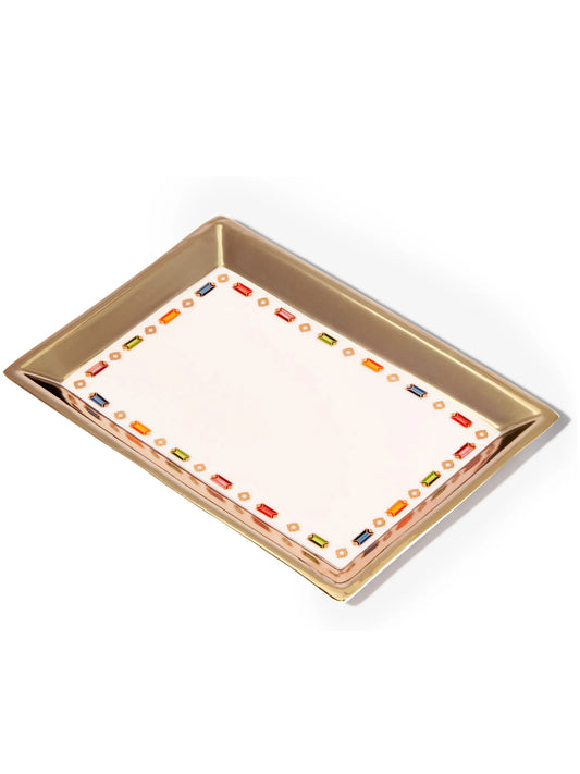 jewel-print porcelain tray