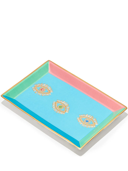 graphic-print porcelain tray