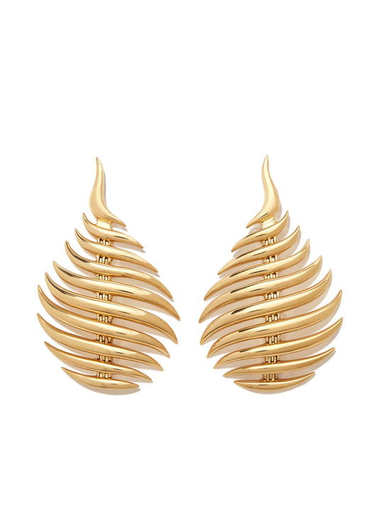 18kt yellow gold Flame drop earrings