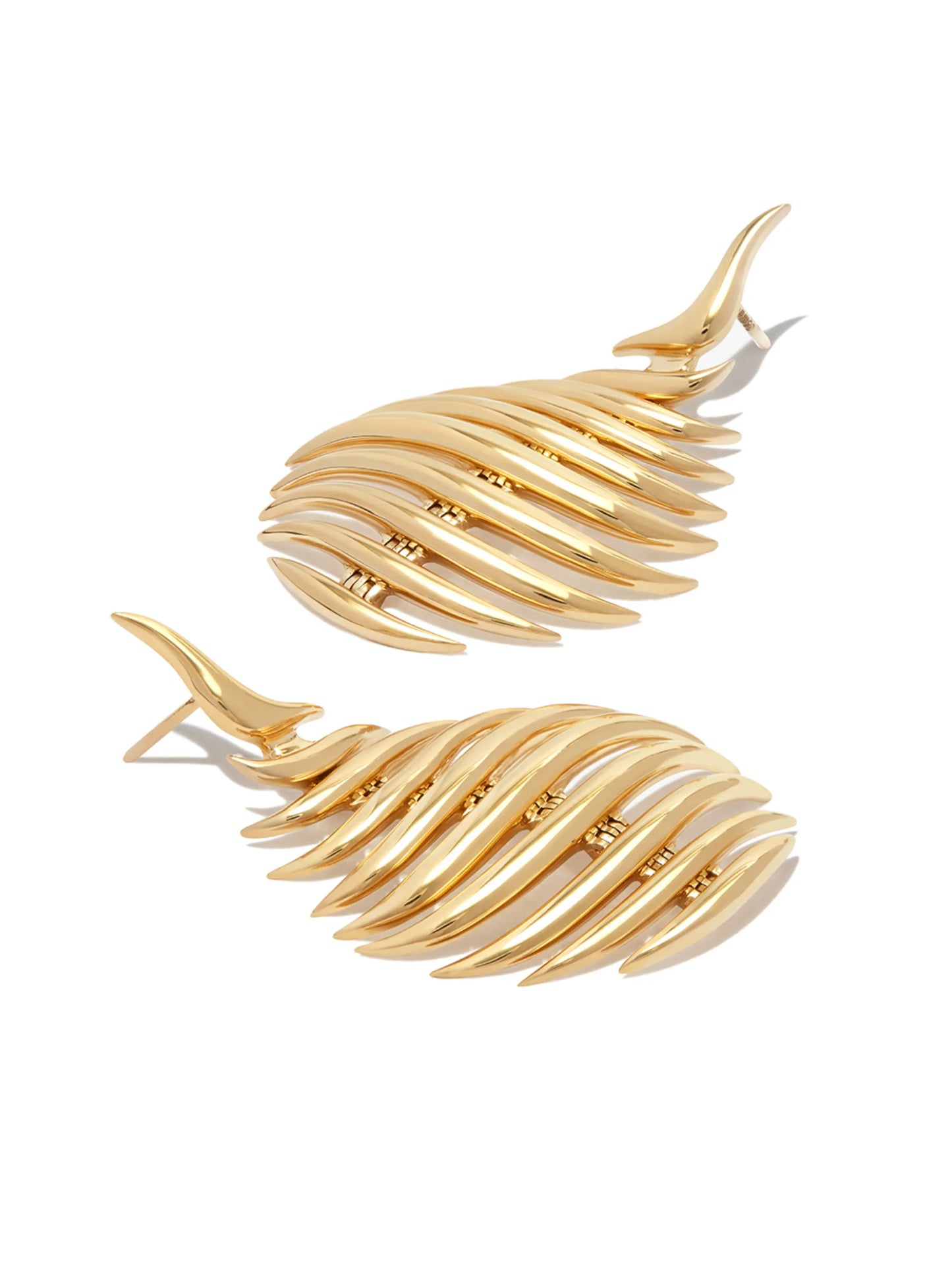 18kt yellow gold Flame drop earrings