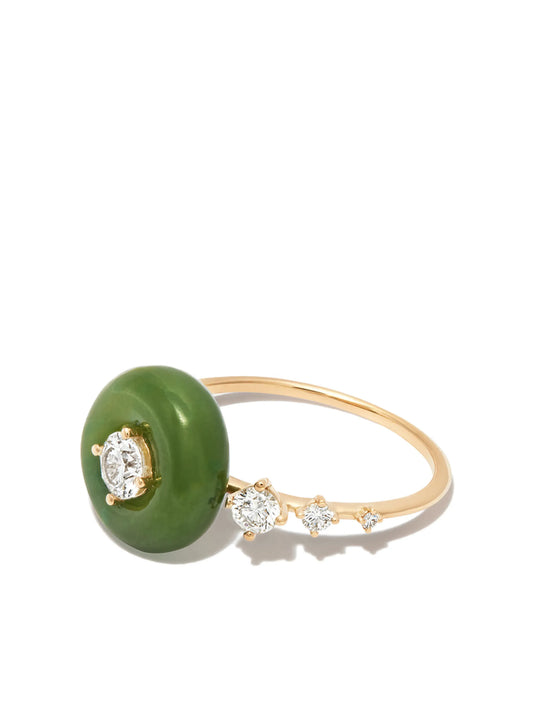 18kt yellow gold Surround Orbit diamond ring
