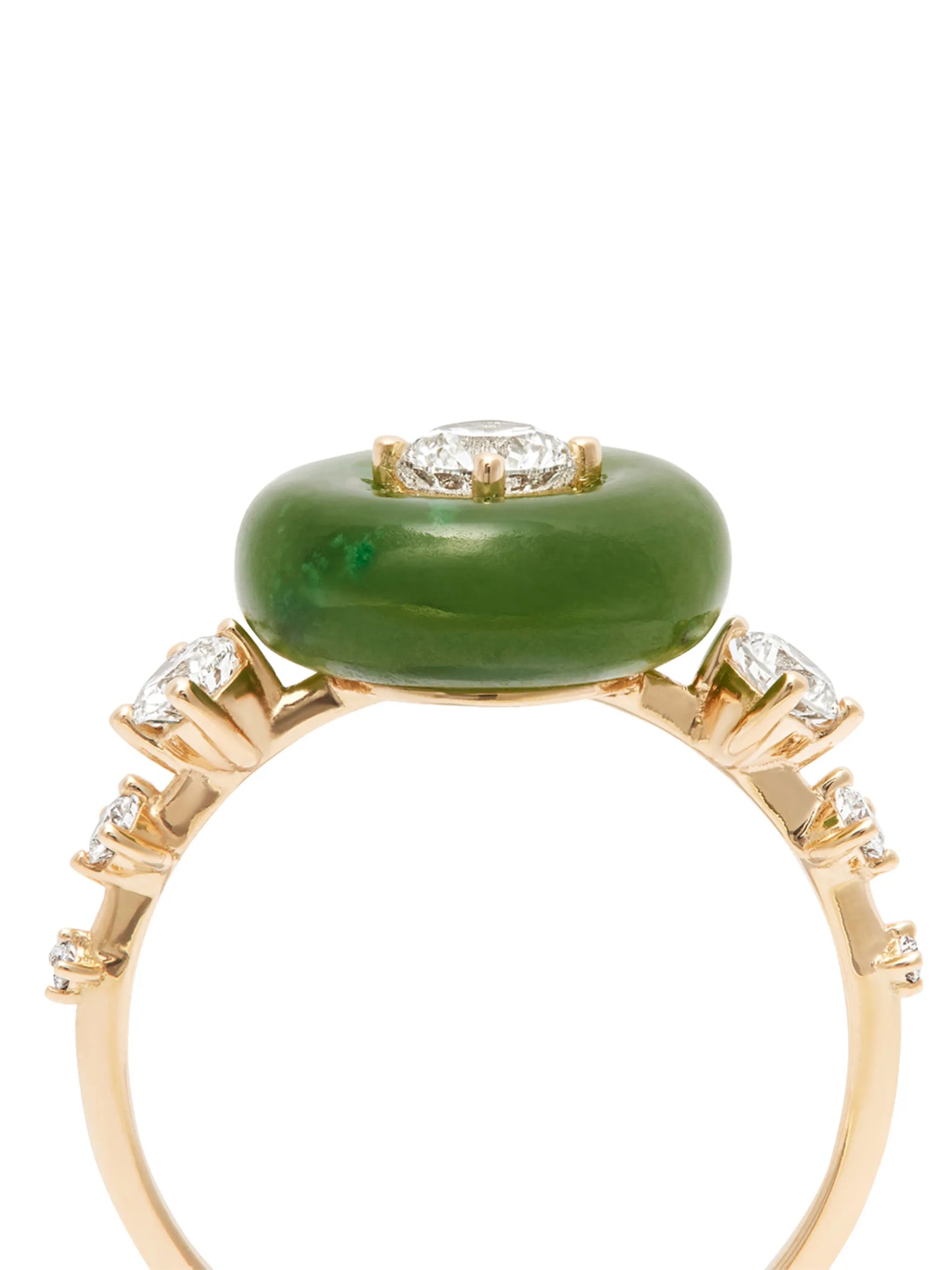 18kt yellow gold Surround Orbit diamond ring