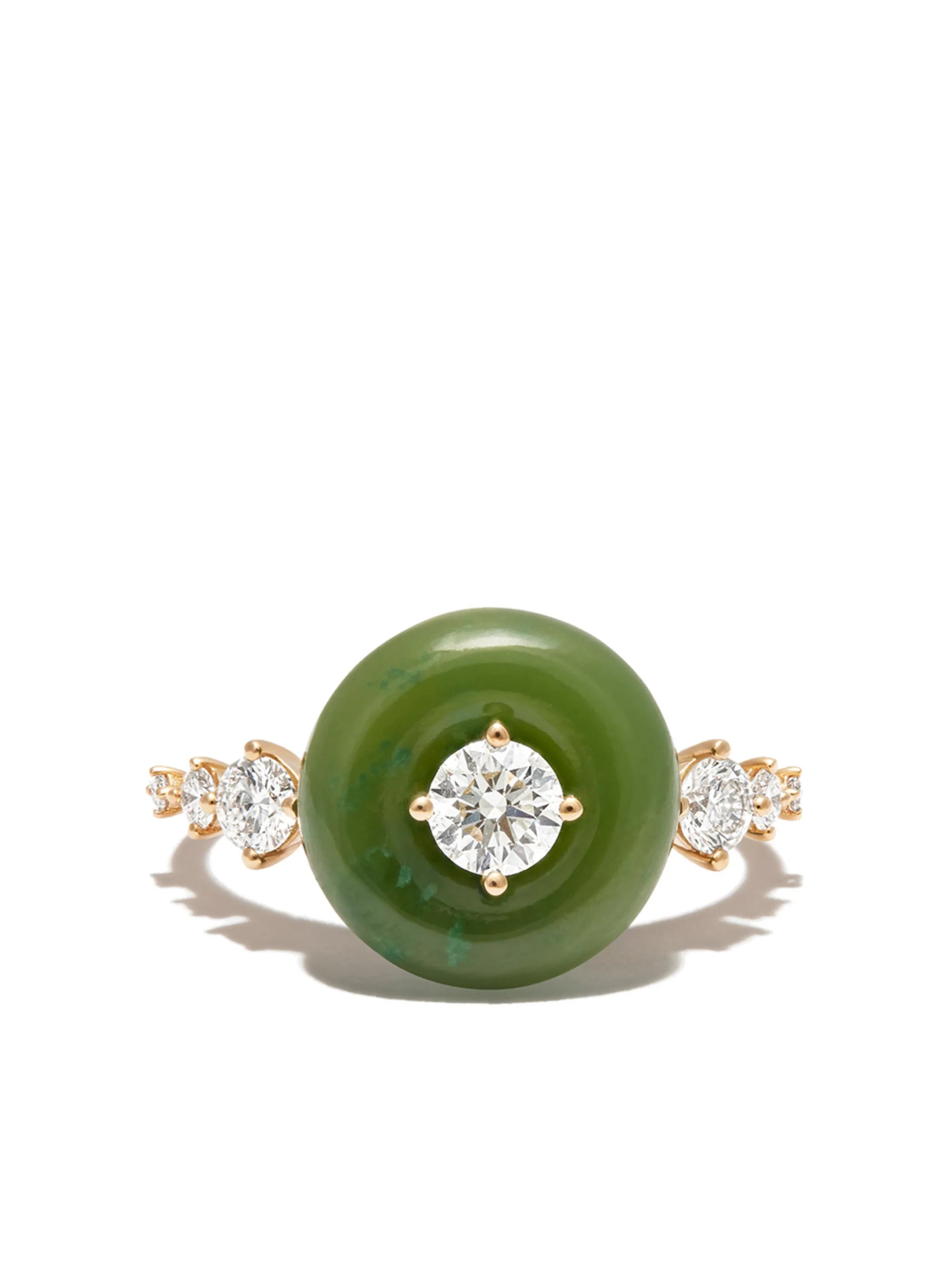 18kt yellow gold Surround Orbit diamond ring
