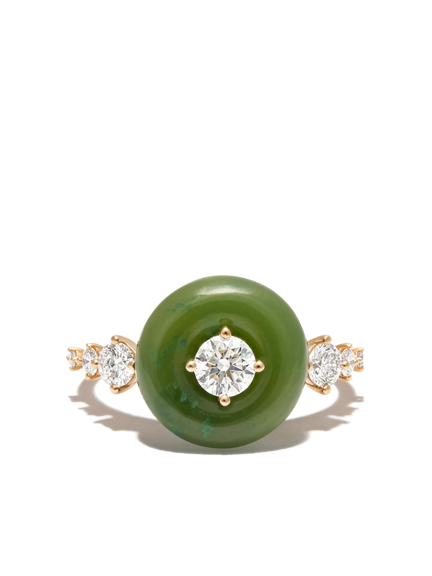 18kt yellow gold Surround Orbit diamond ring