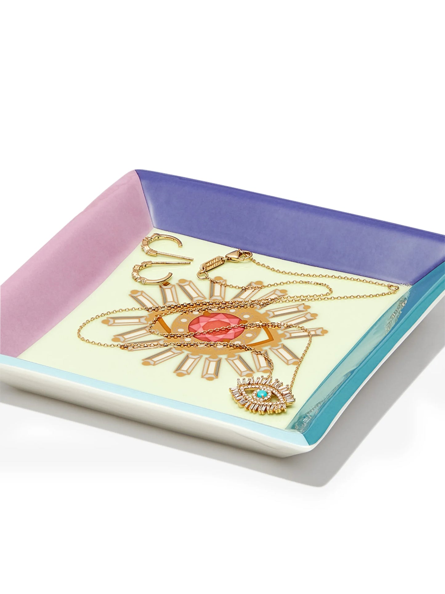graphic-print jewellery tray