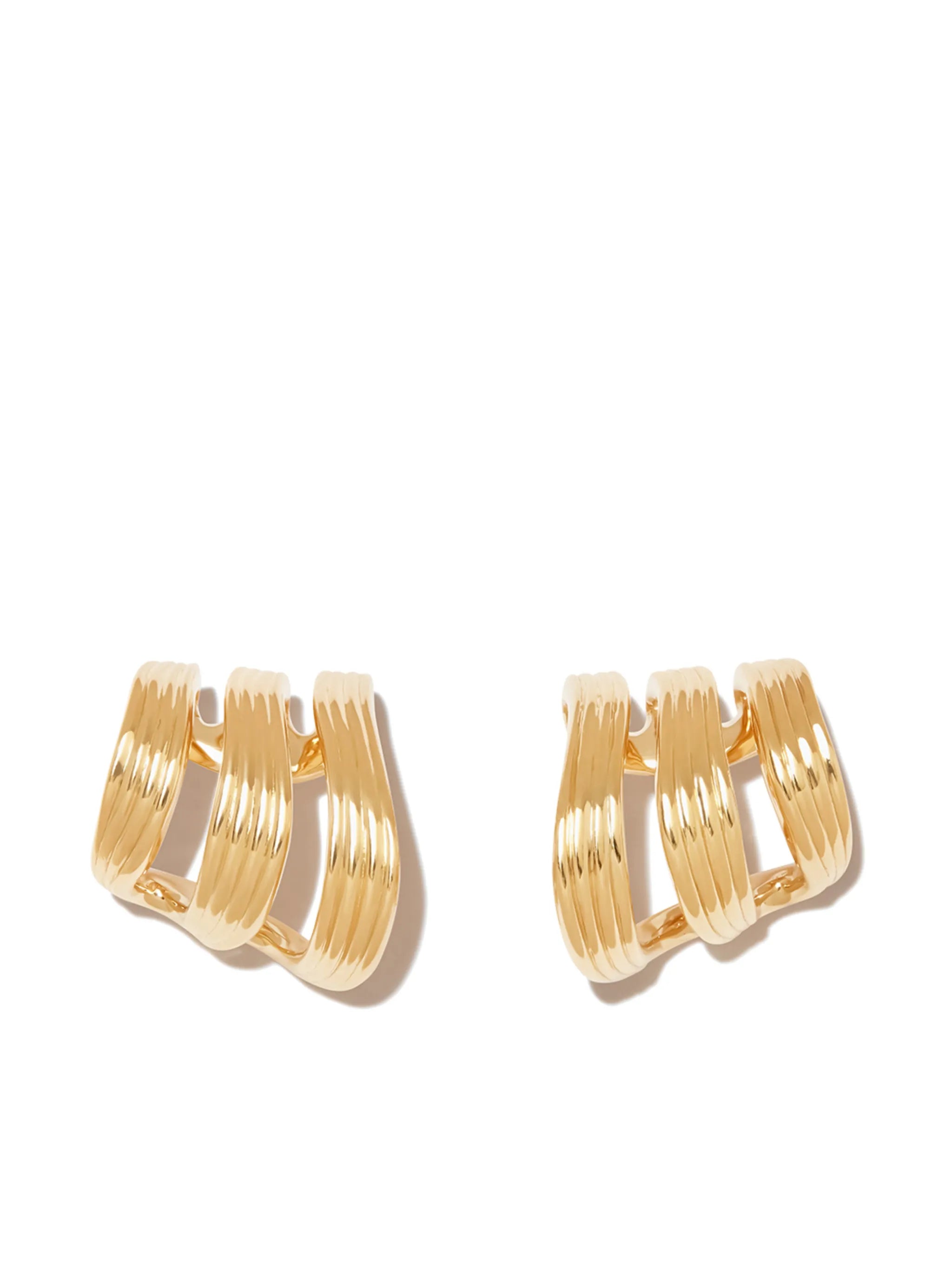 18kt yellow gold Stream Lines earrings