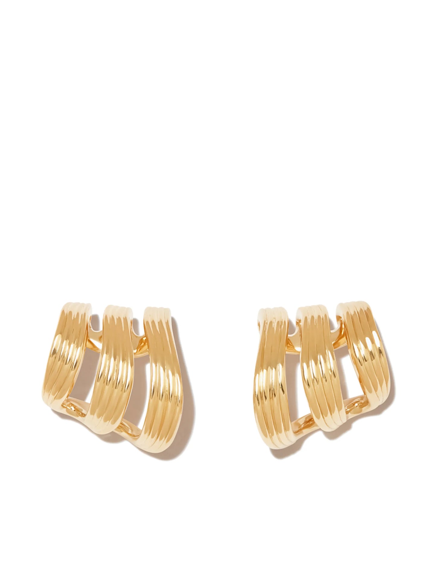 18kt yellow gold Stream Lines earrings