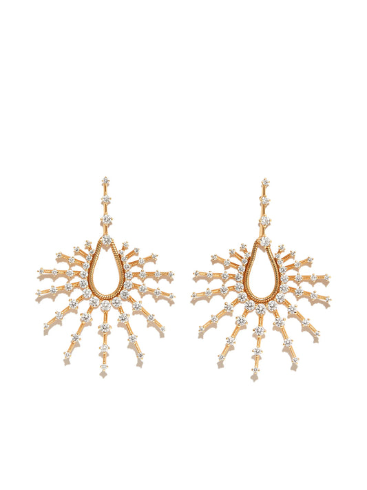 18kt yellow gold Brilliant Clarity diamond drop earrings