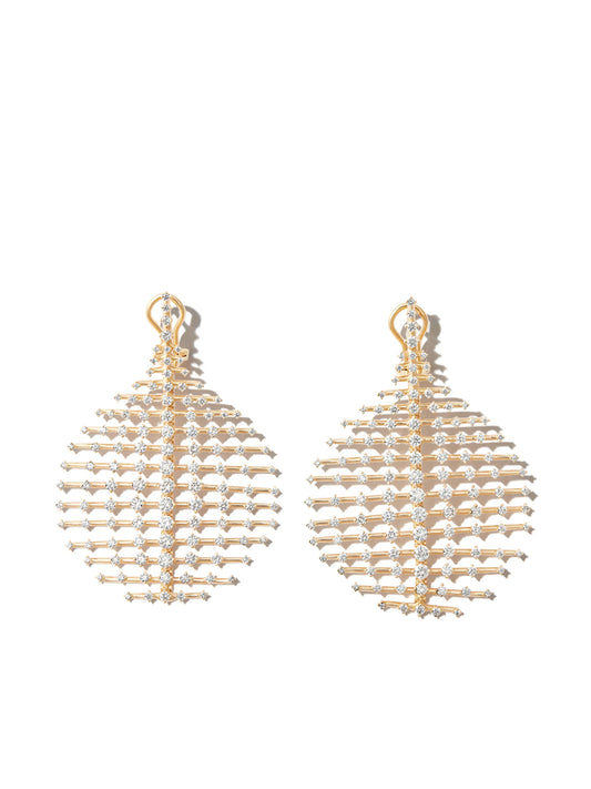 18kt yellow gold Medium Disco diamond earrings