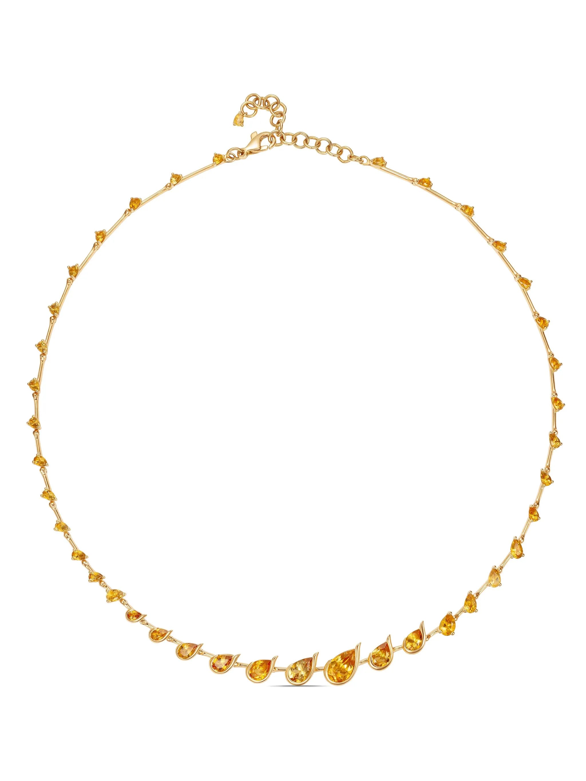 18kt yellow gold Flicker citrine necklace