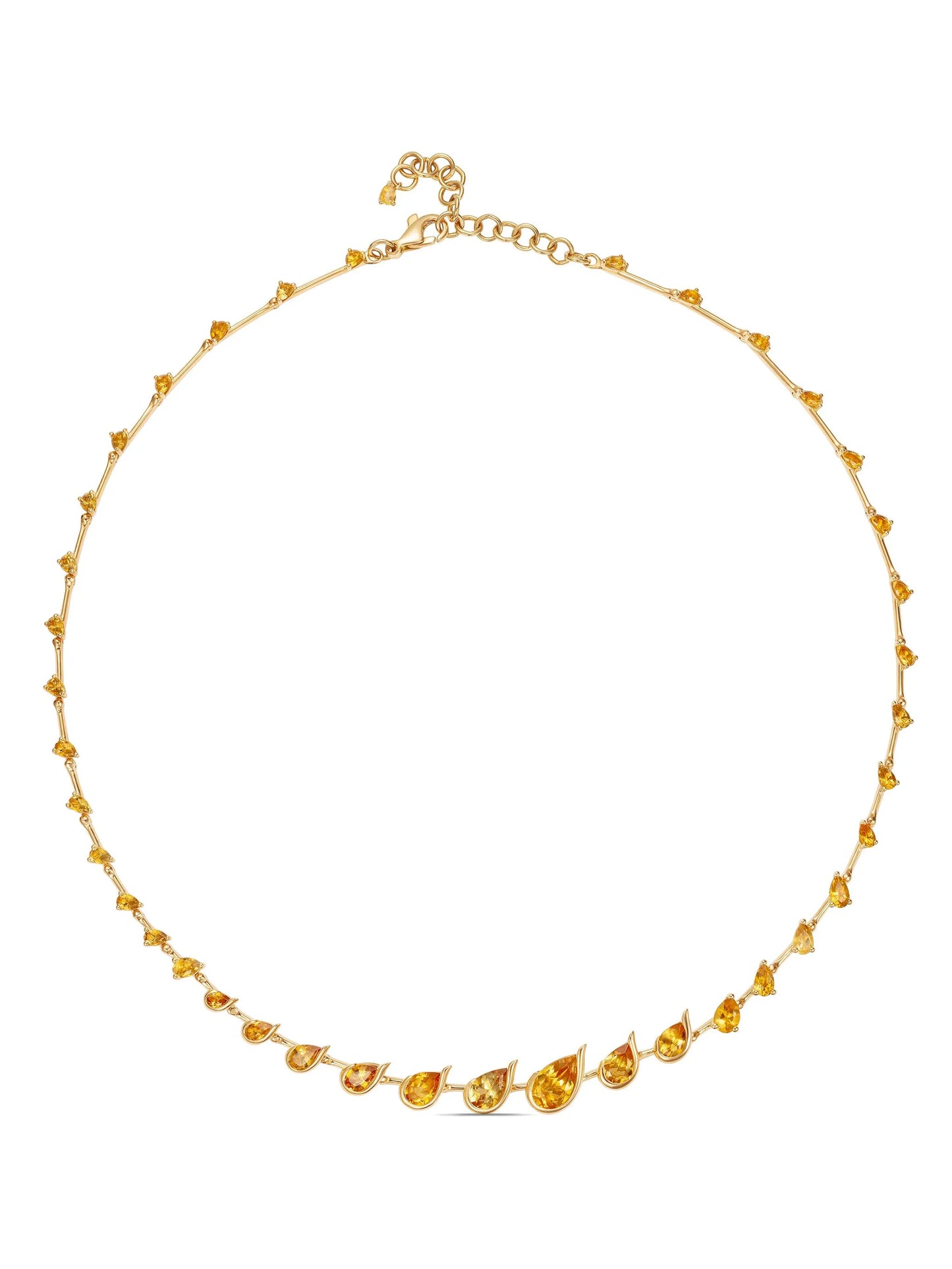 18kt yellow gold Flicker citrine necklace
