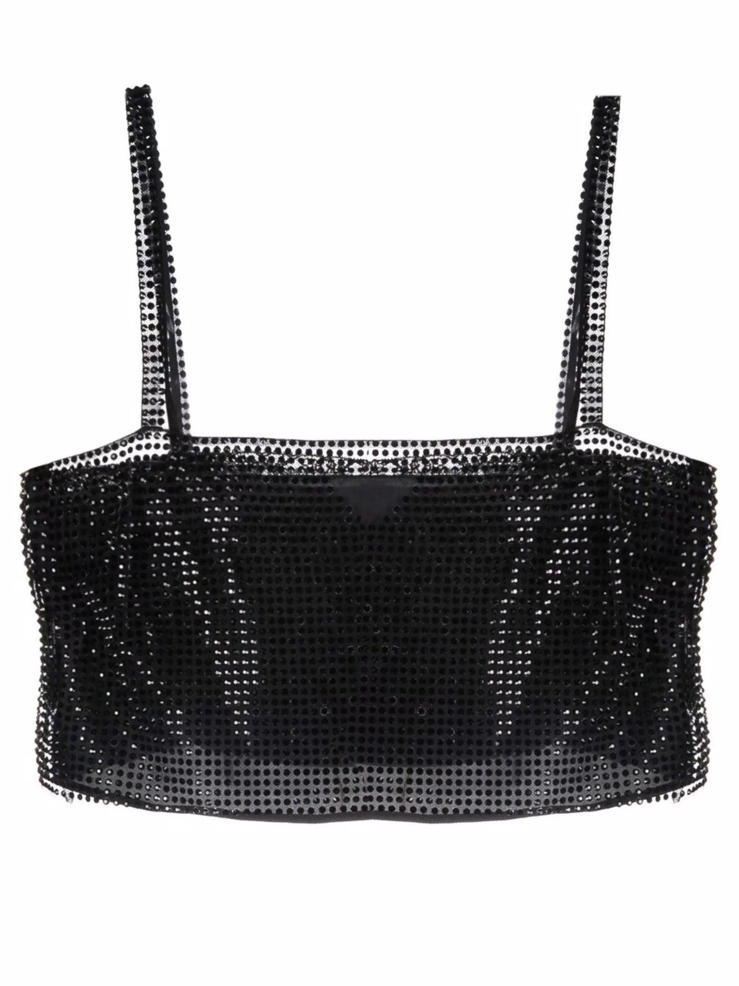 crystal-embellished crop top