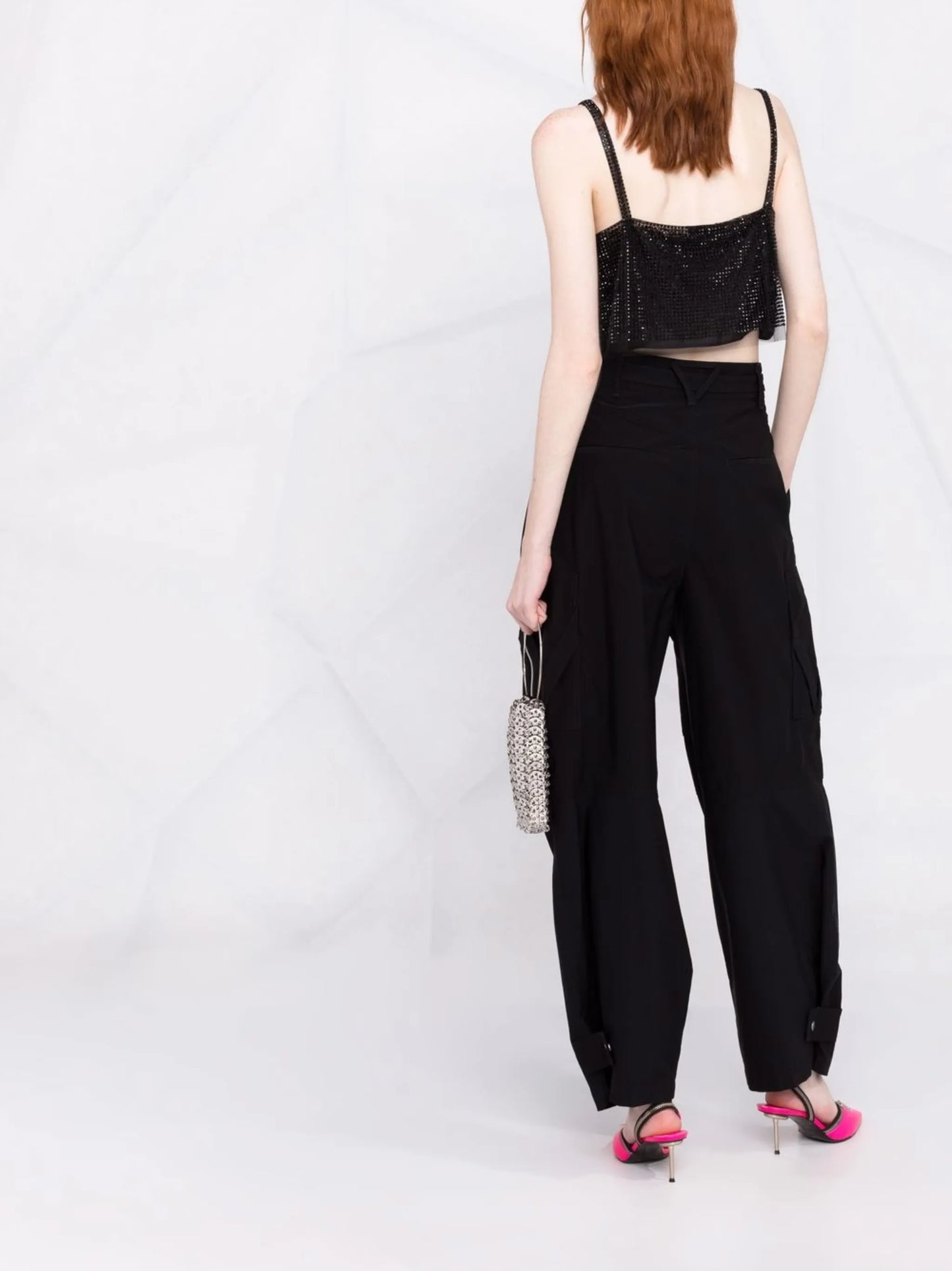 crystal-embellished crop top
