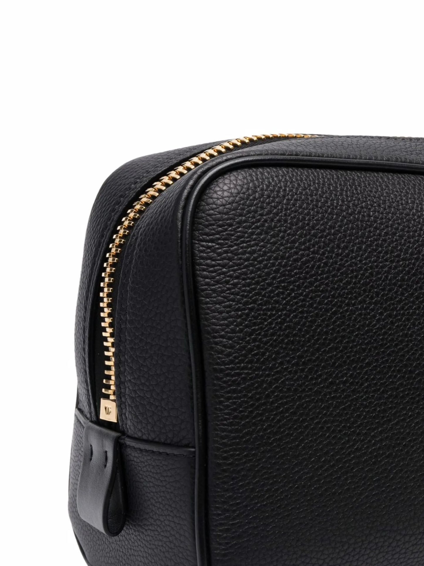 grained-leather wash bag