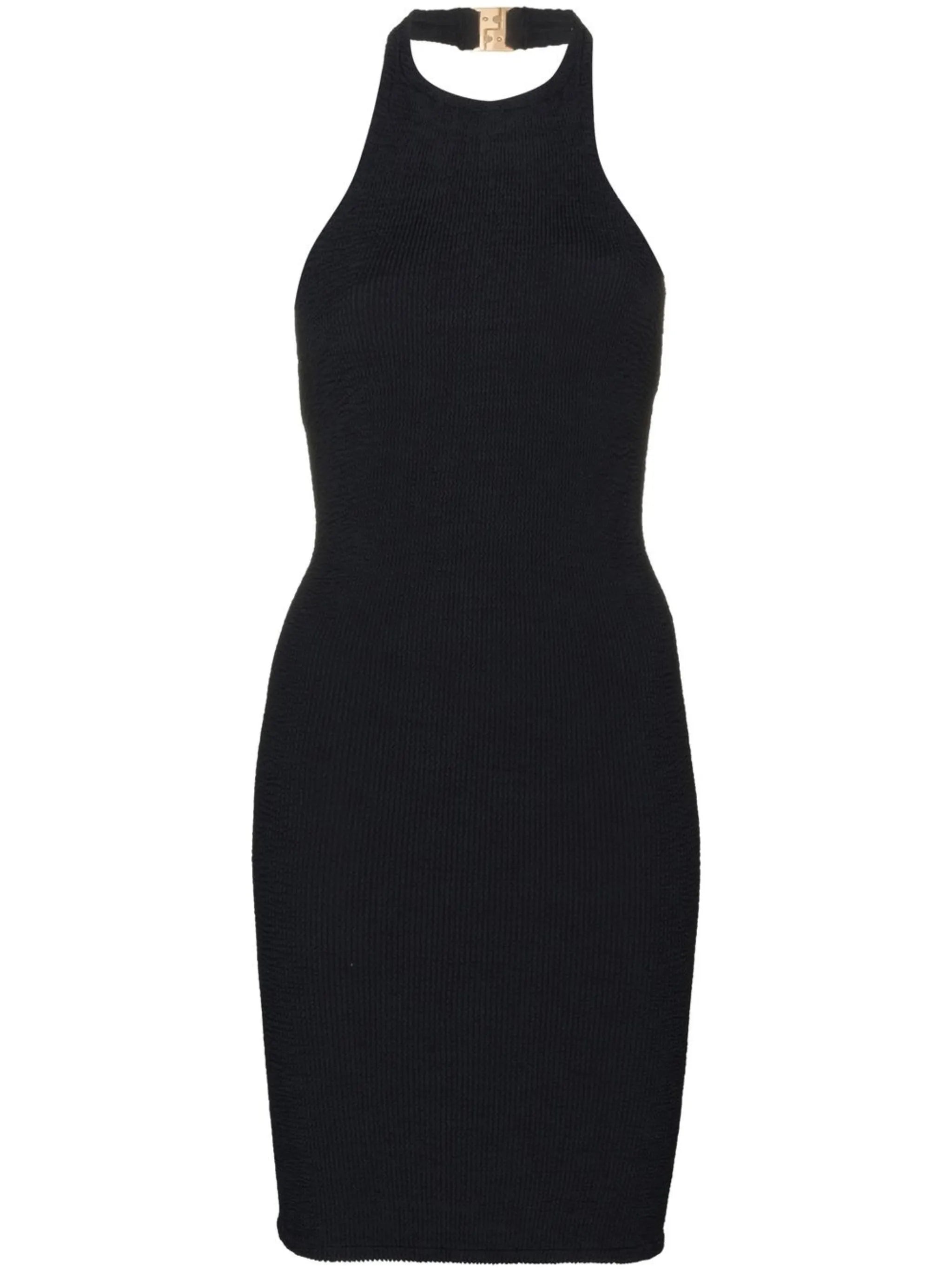 Polly halterneck seersucker mini dress