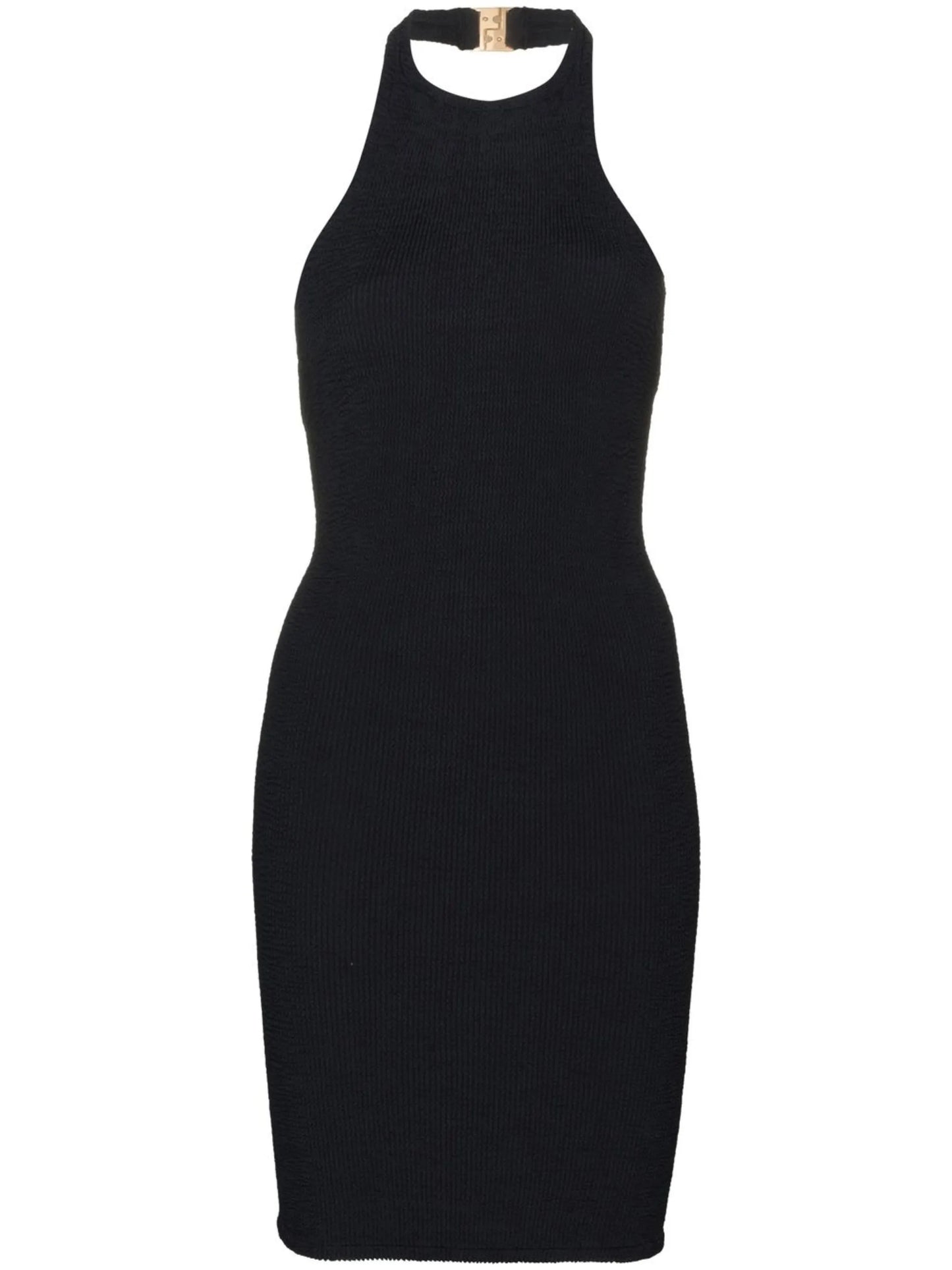 Polly halterneck seersucker mini dress