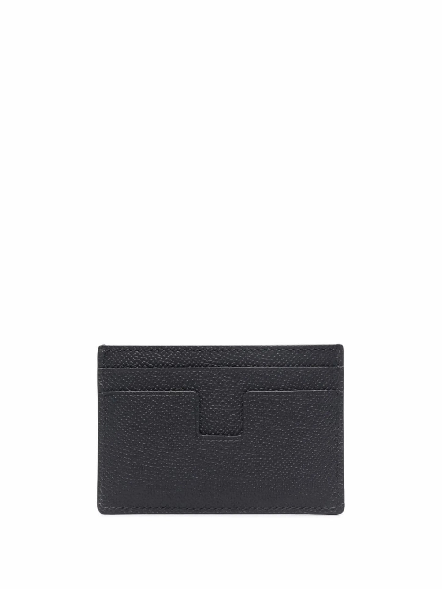 logo-print leather cardholder