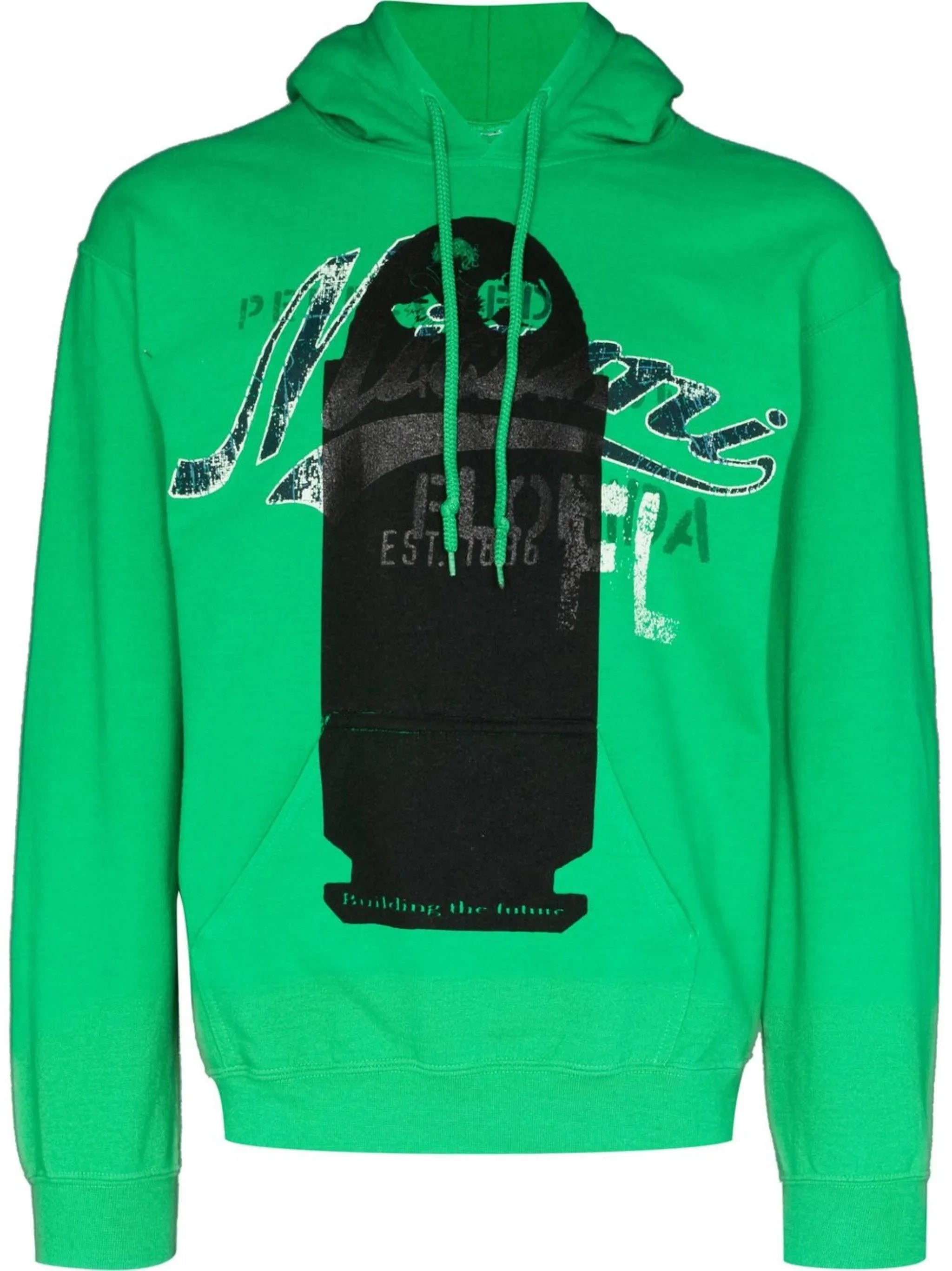 Bullet-print cotton hoodie
