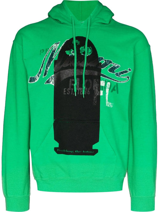 Bullet-print cotton hoodie