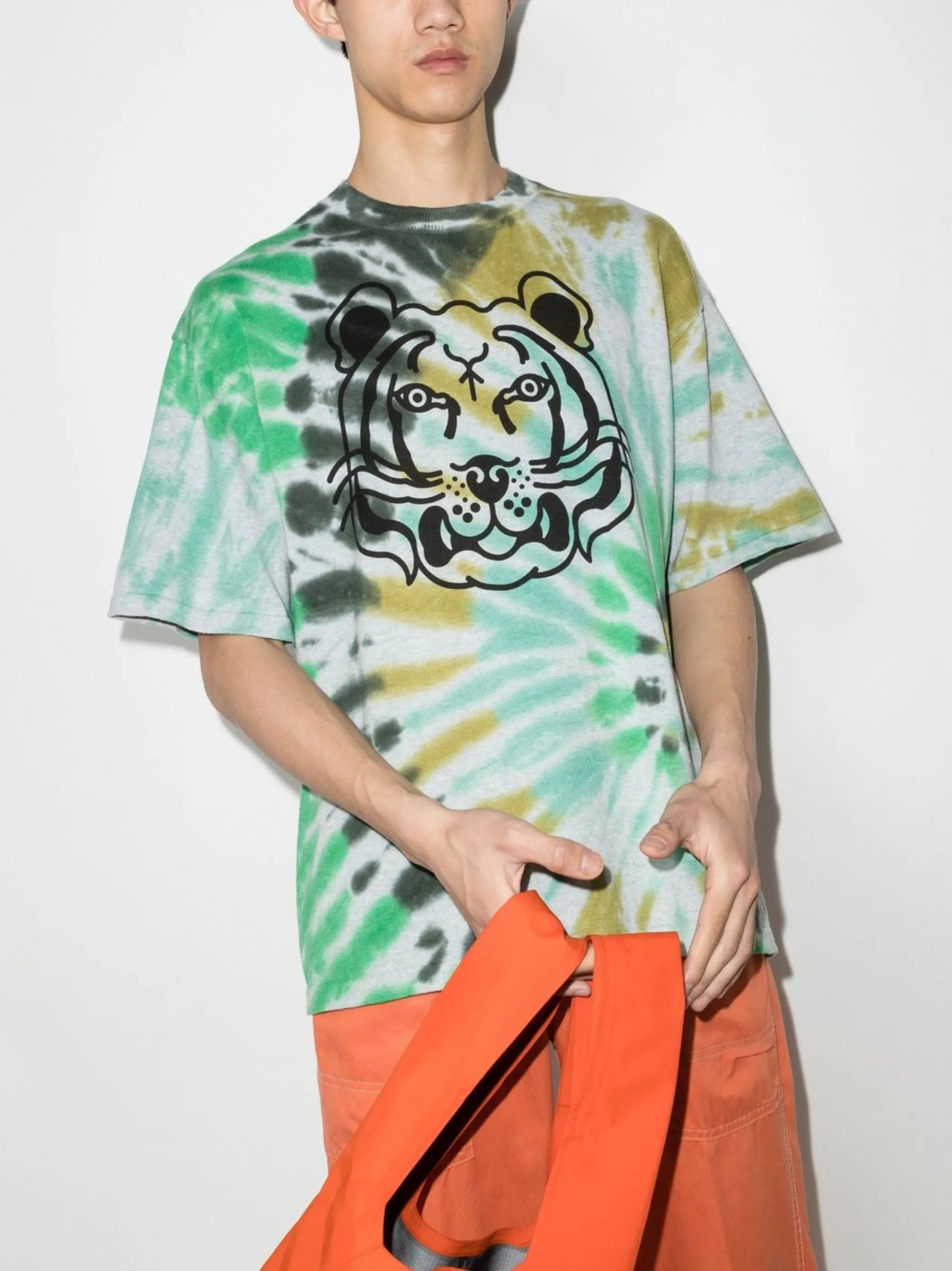 Tiger tie-dye print T-shirt