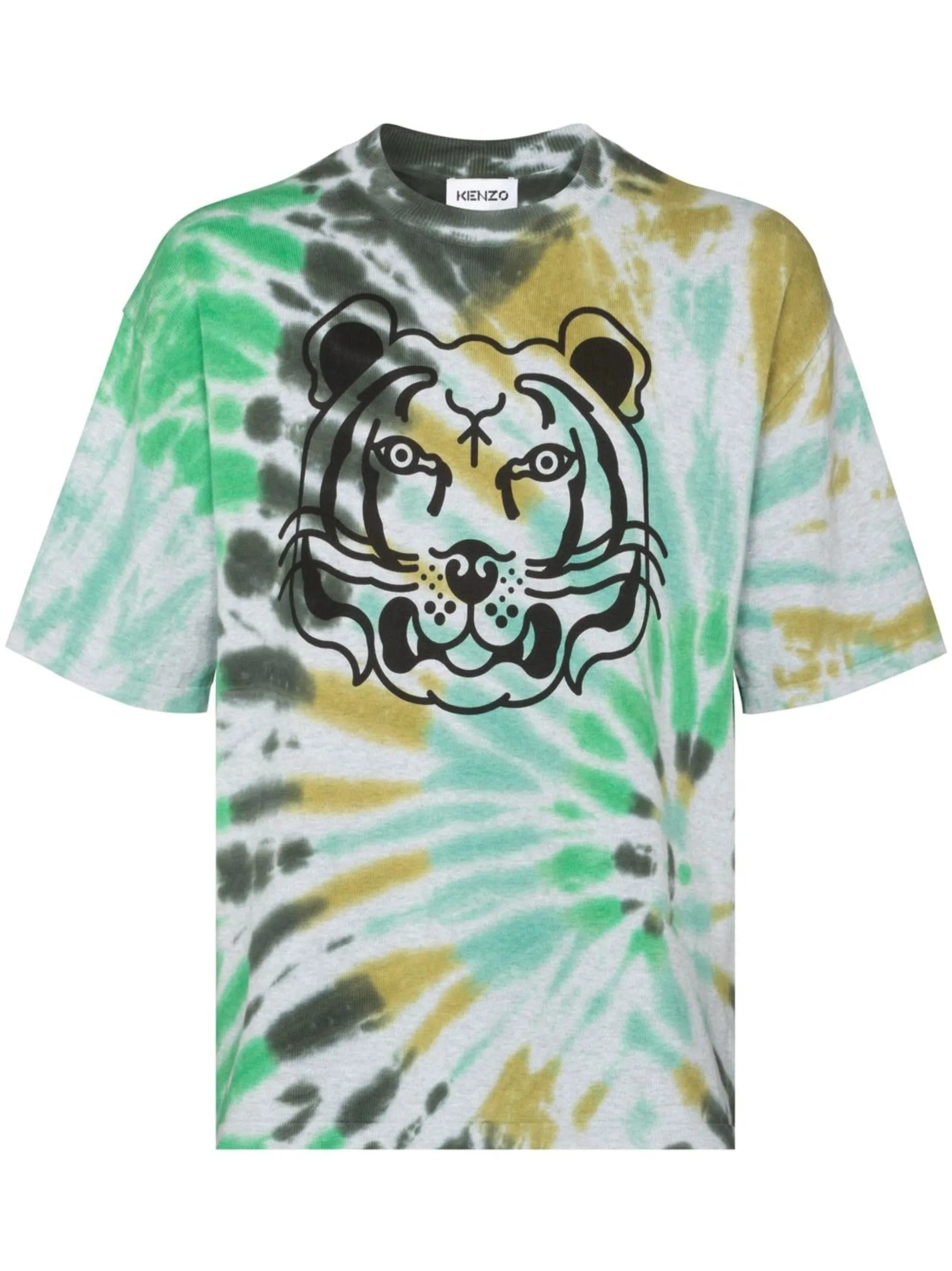Tiger tie-dye print T-shirt