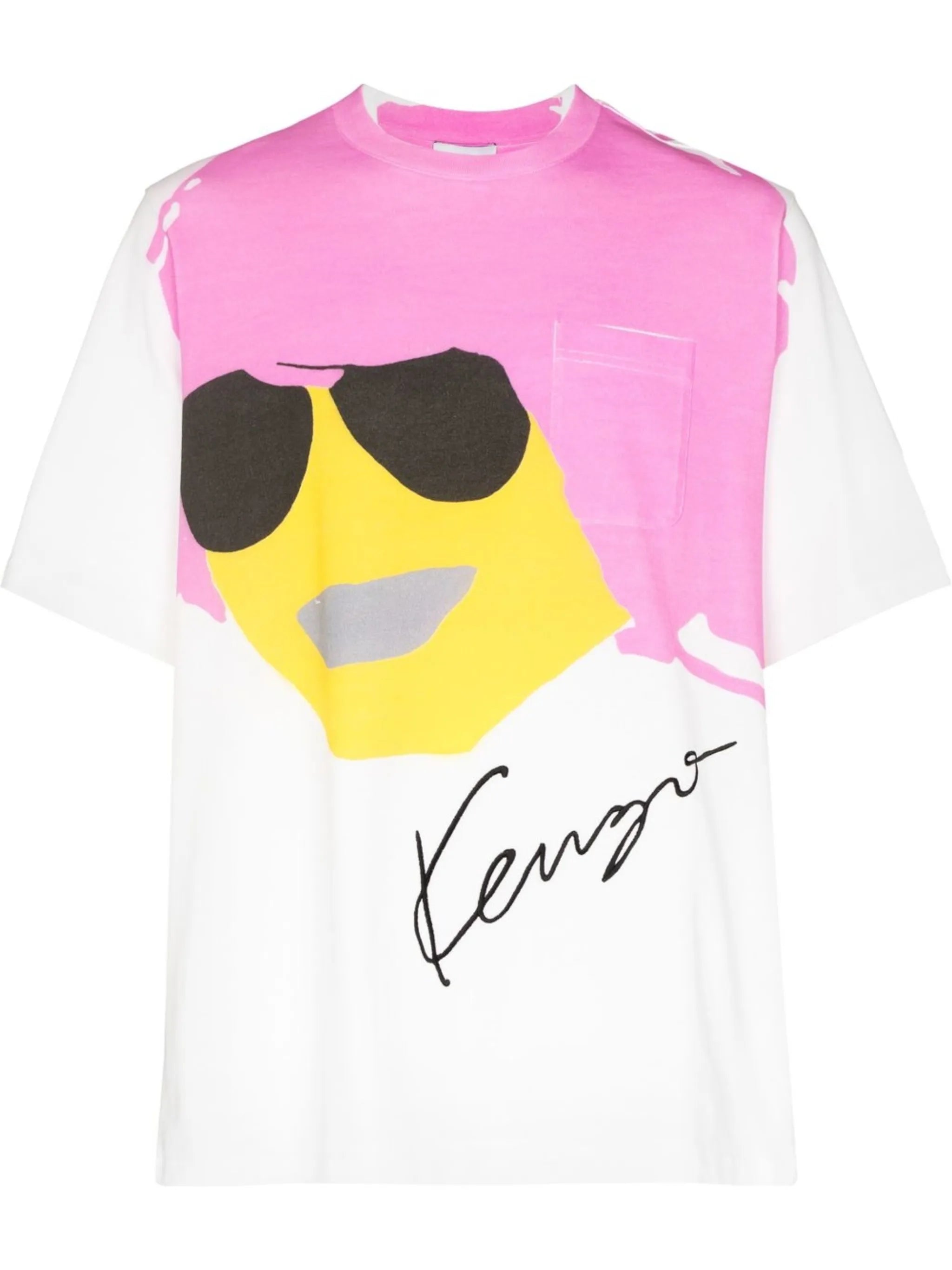 graphic face-print T-shirt