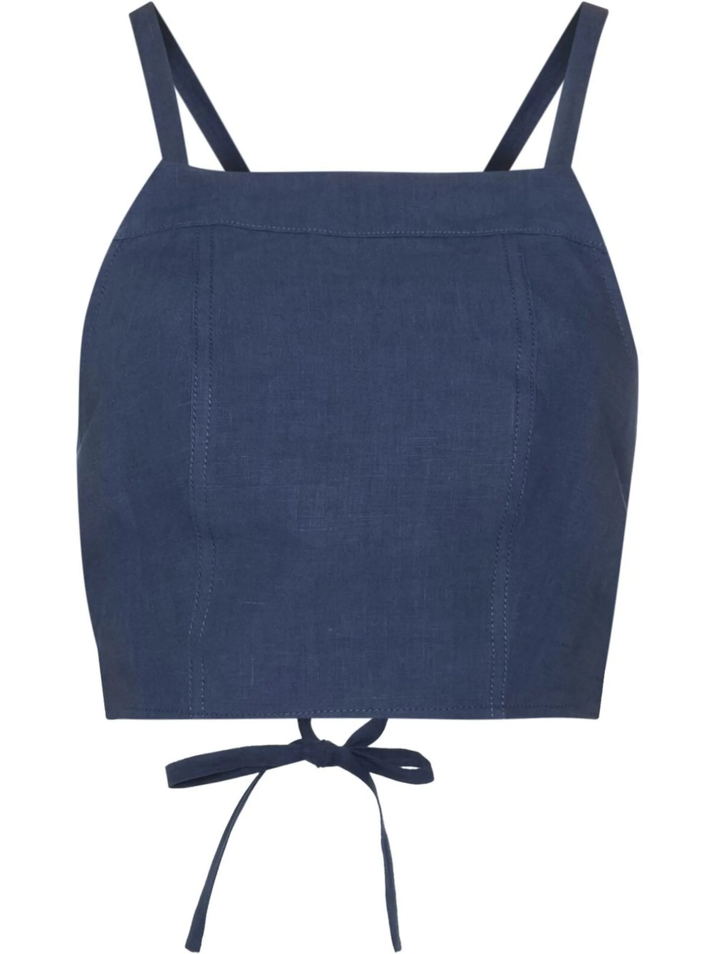 Wendy square-neck crossover strap top
