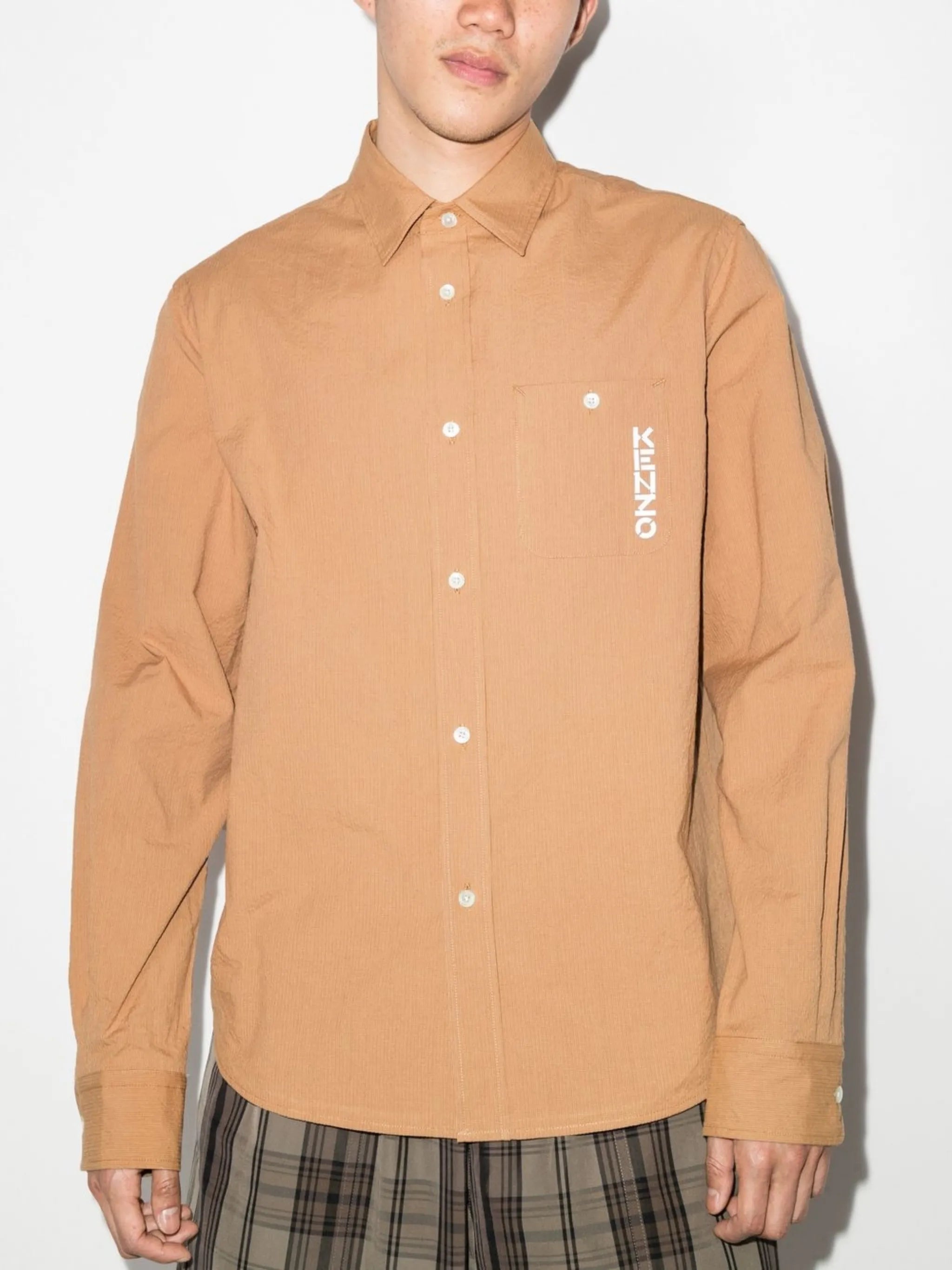 logo-print long-sleeve shirt