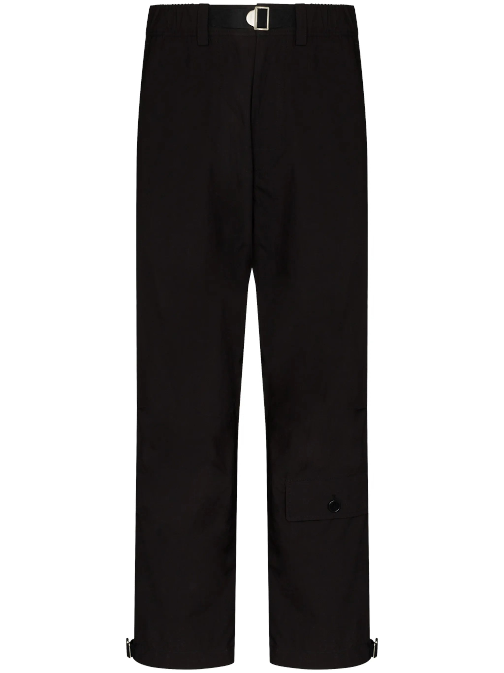 belted straight-leg trousers