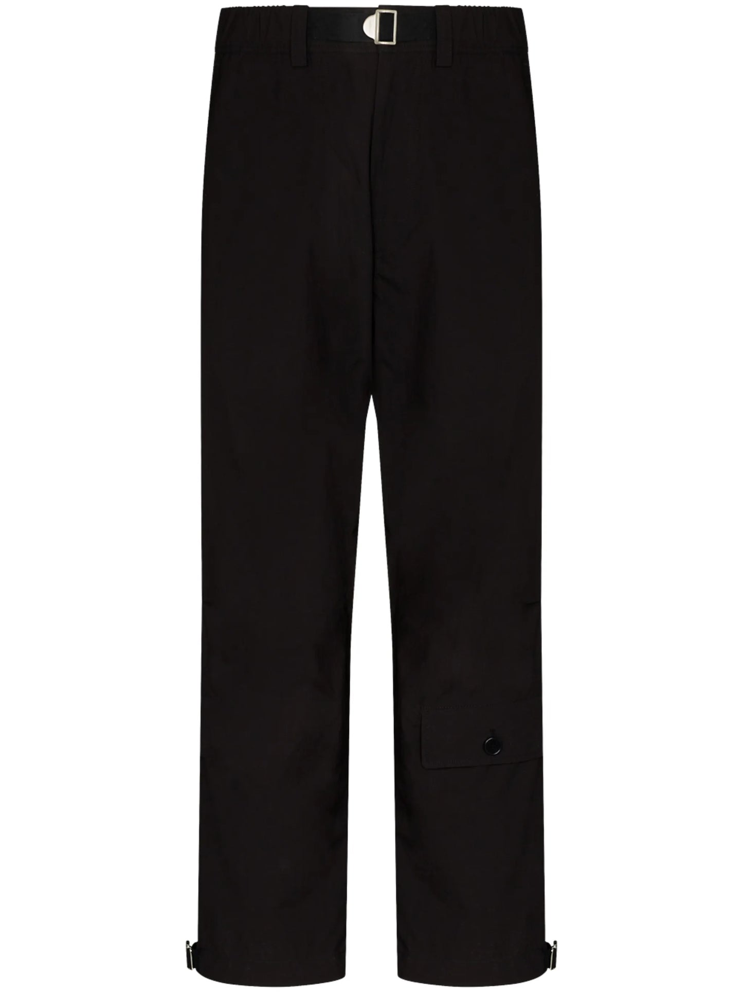 belted straight-leg trousers