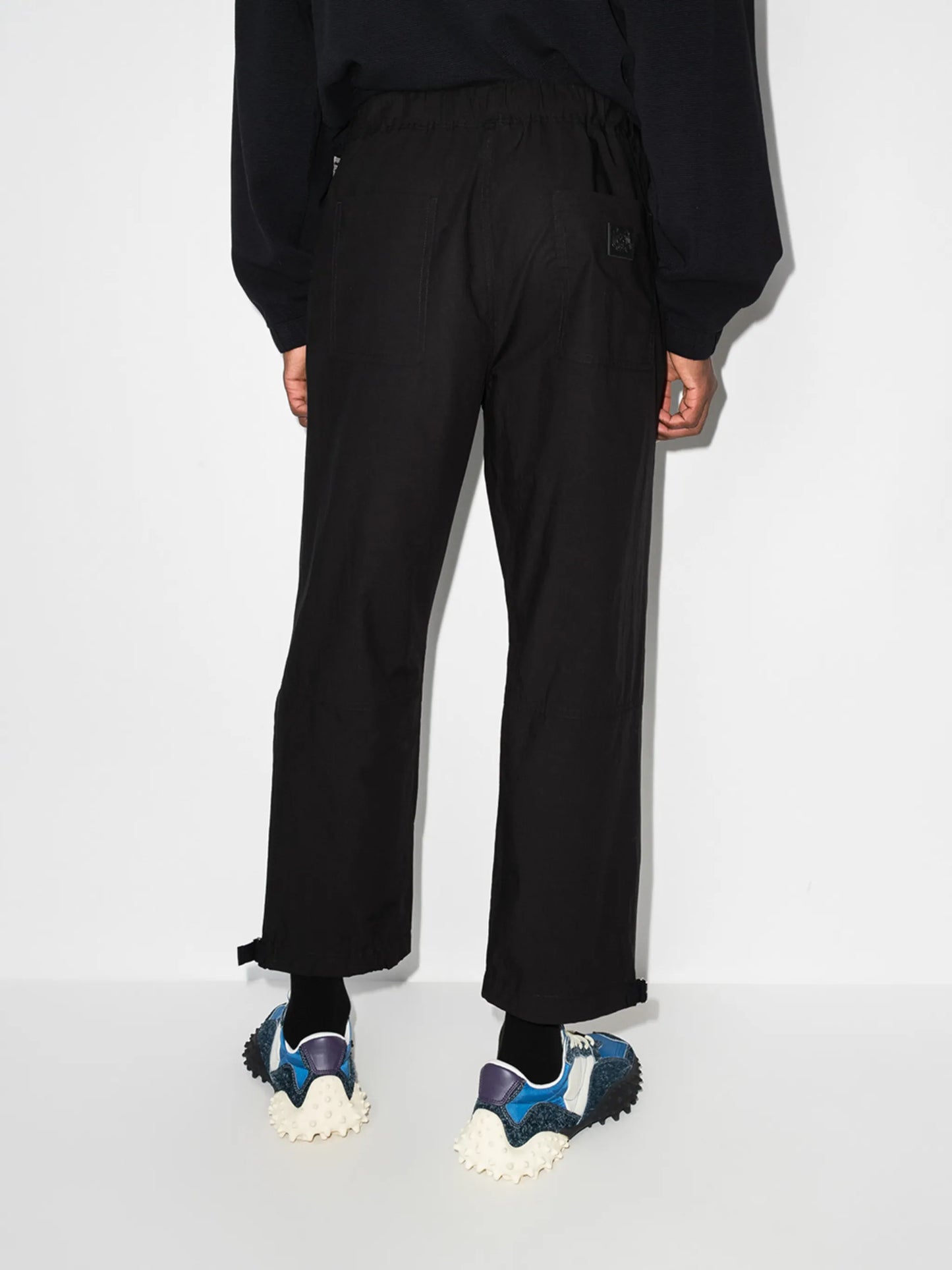 belted straight-leg trousers