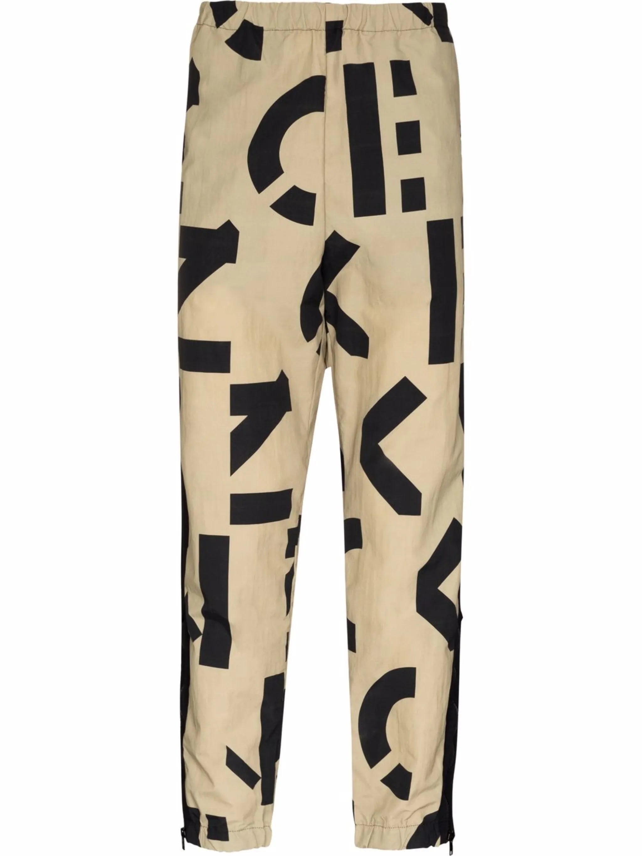 monogram-print elasticated trousers