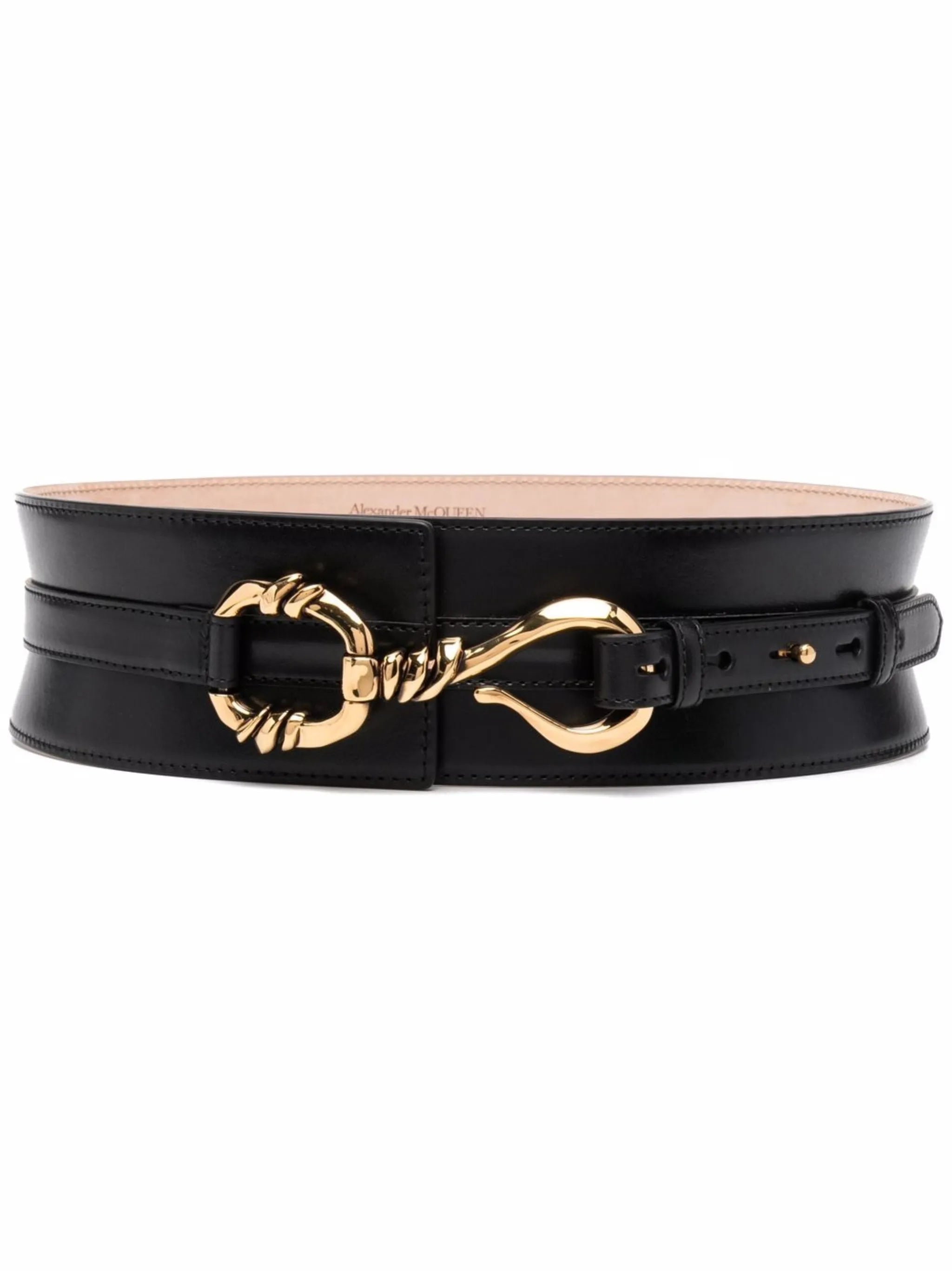 Antique Hook leather waist belt