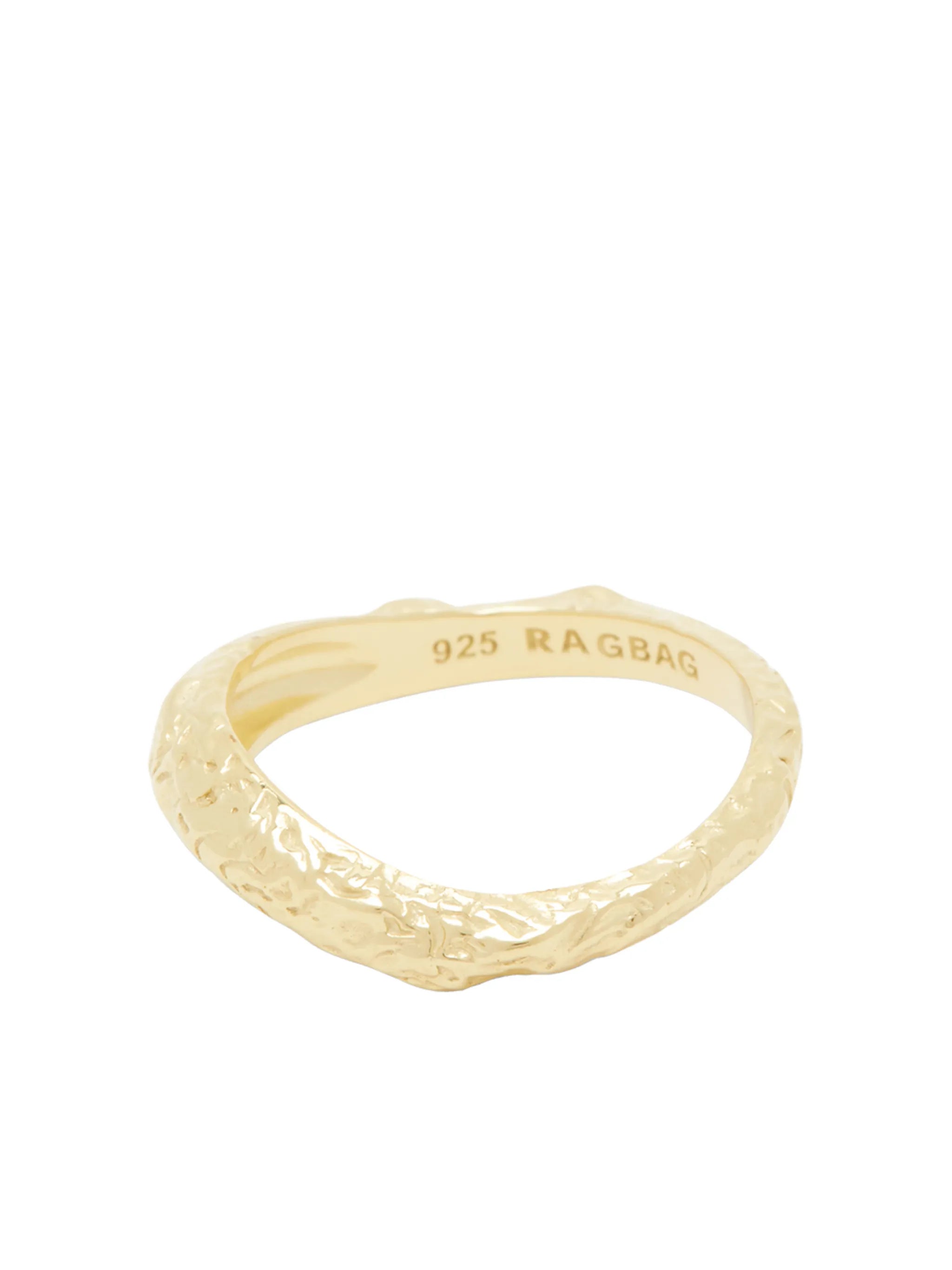 hammered sterling-silver ring