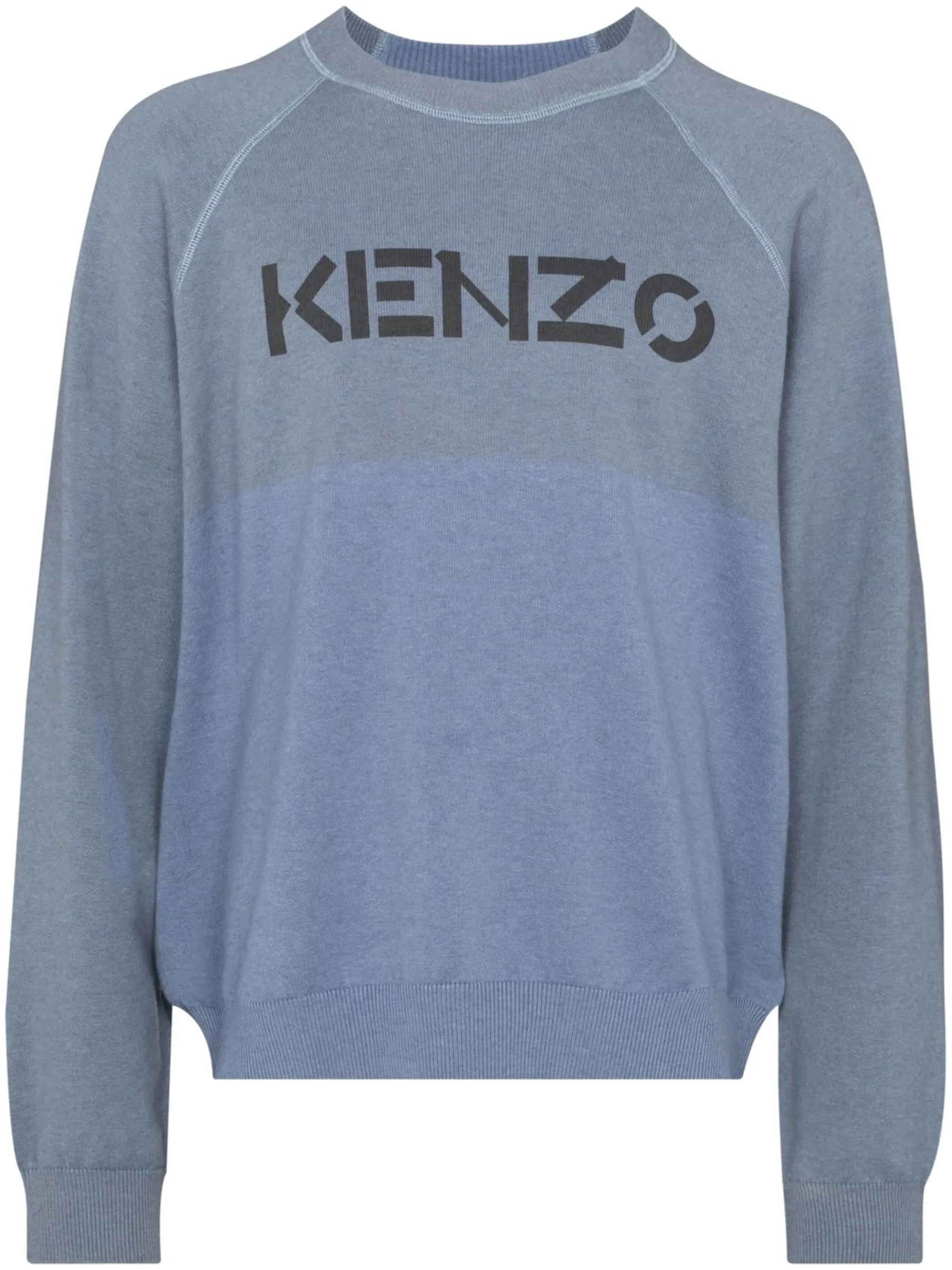 two-tone logo-print sweatshirt