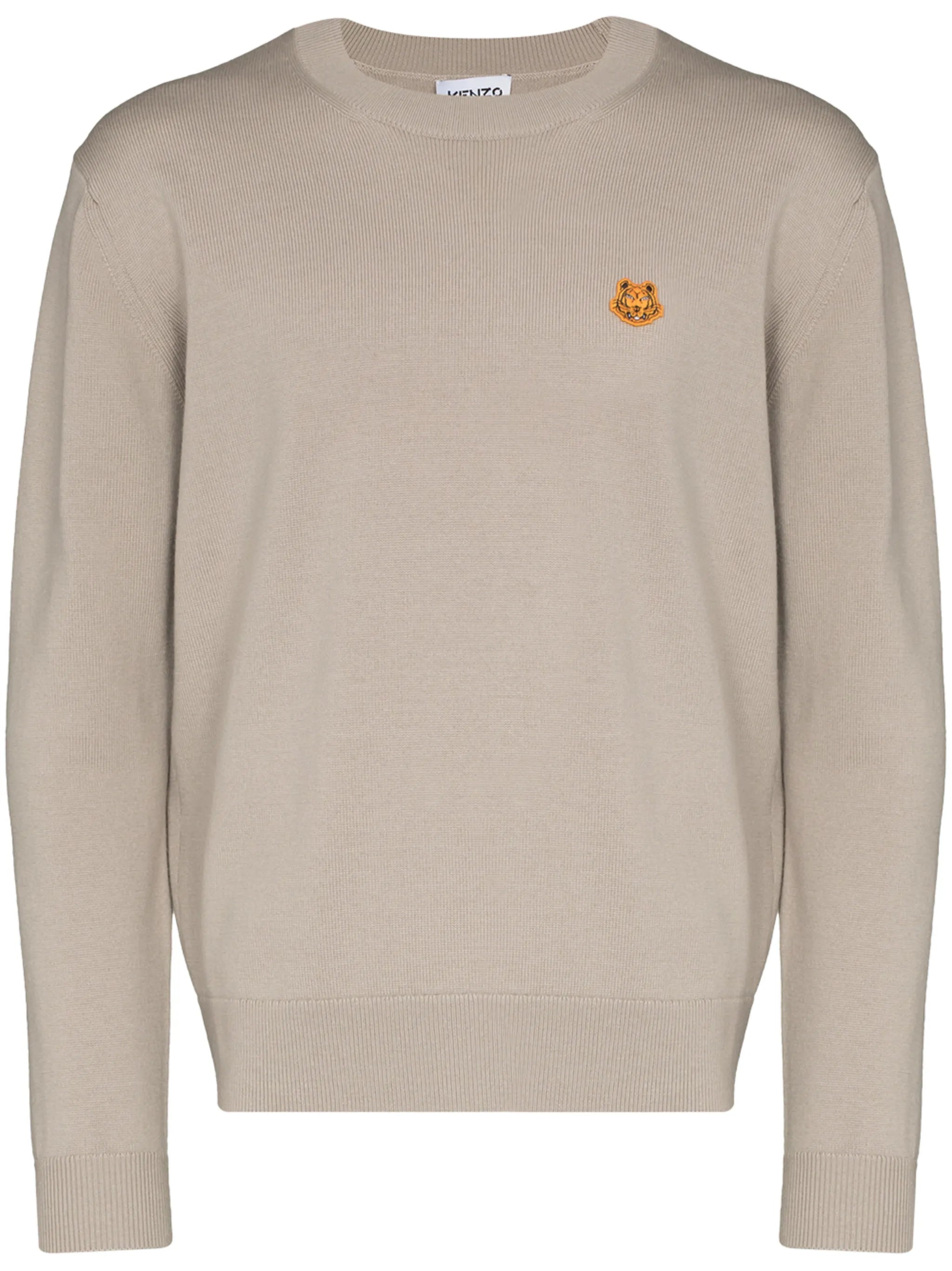 tiger crest crew neck jumper