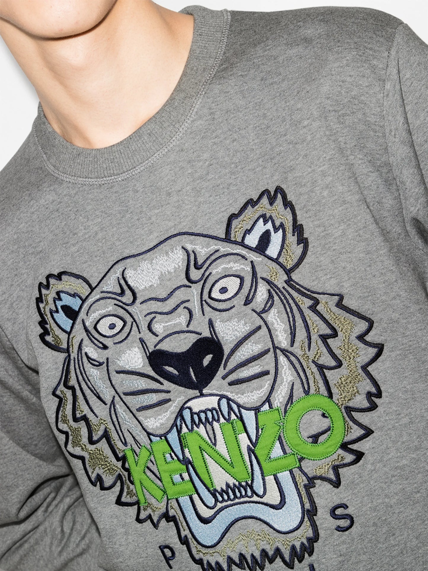 Tiger embroidered-logo sweatshirt